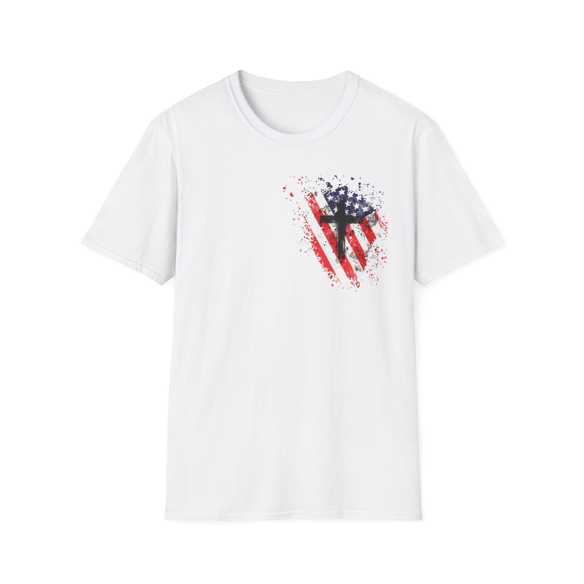 USA Flag+Cross T-shirt