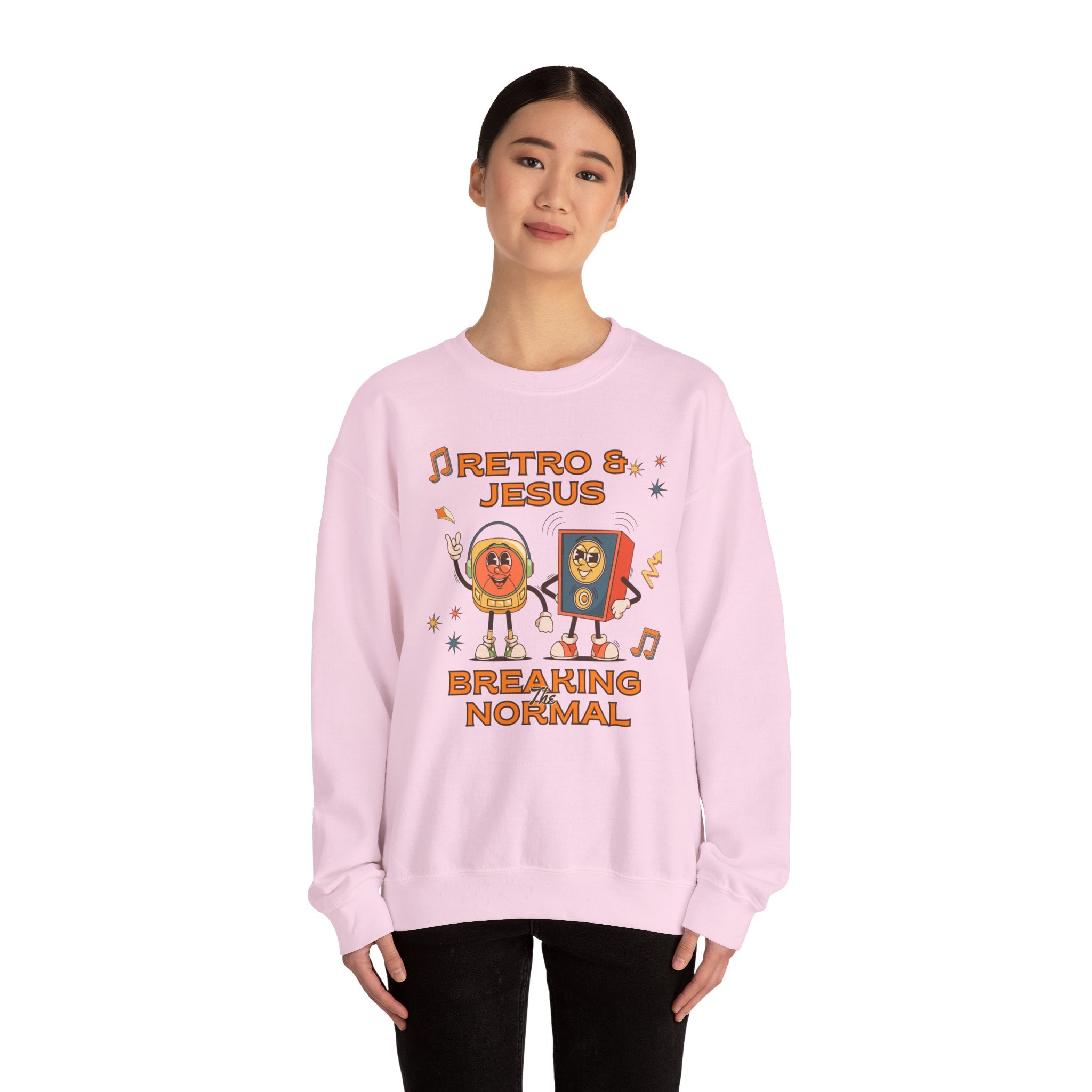 Retro Jesus. Crewneck Sweatshirt
