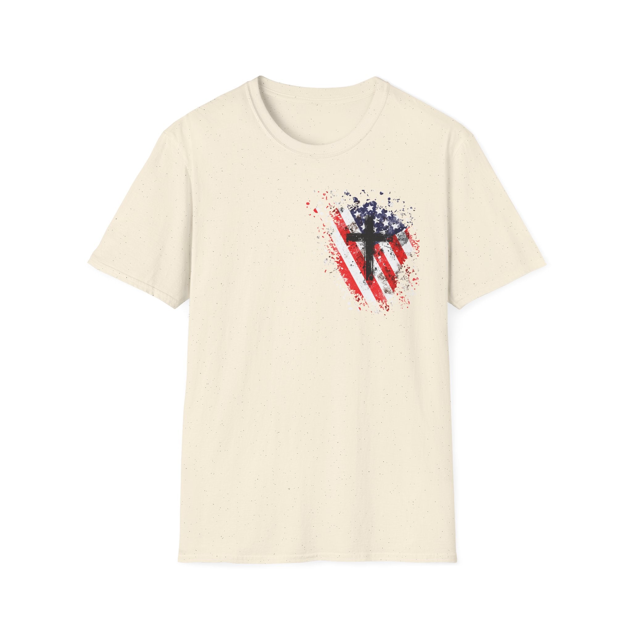 USA Flag+Cross T-shirt
