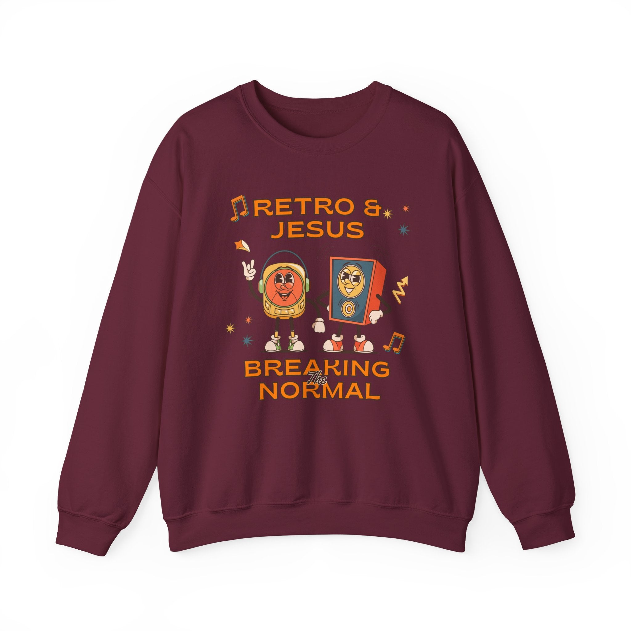 Retro Jesus. Crewneck Sweatshirt