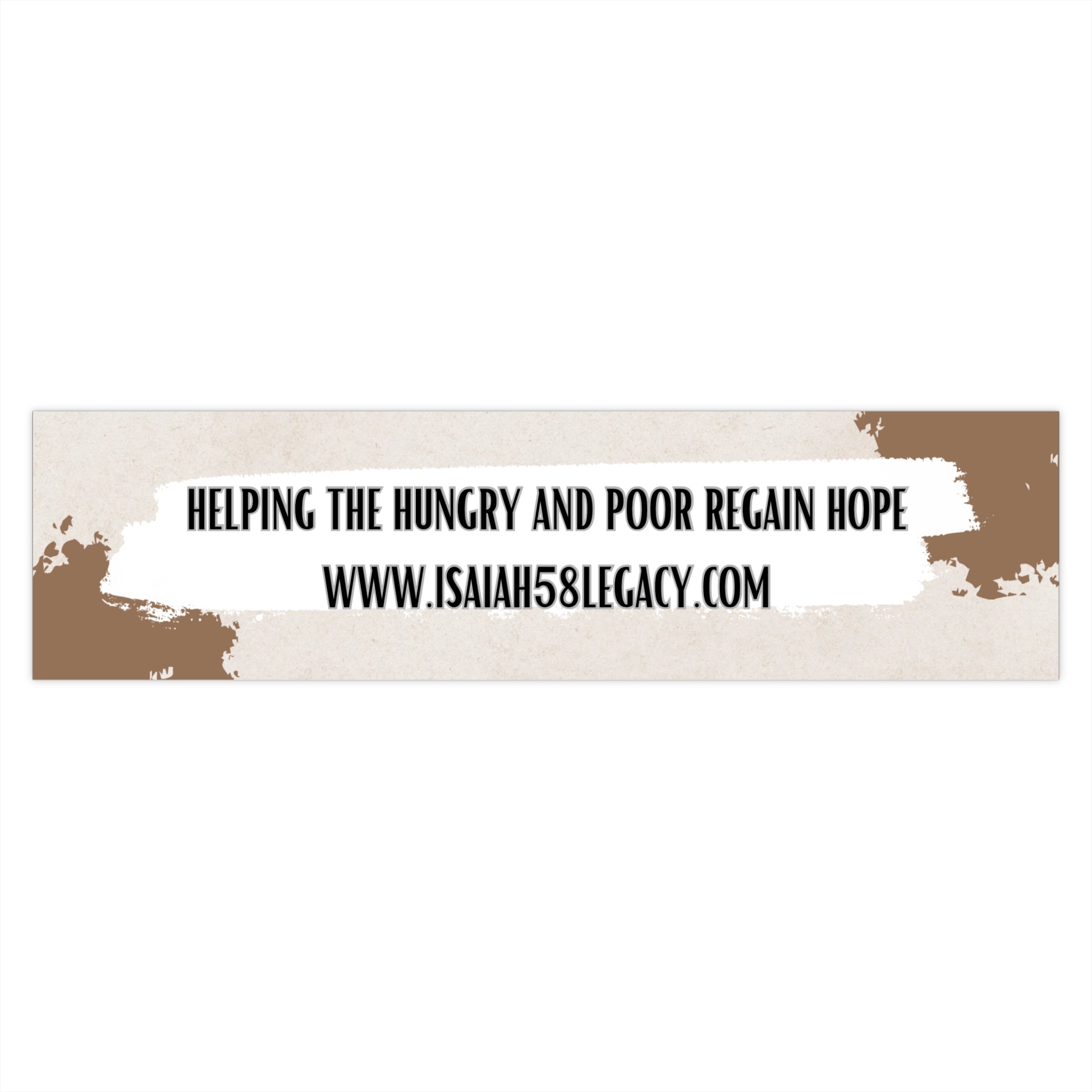 HELPING THE HUNGRY Bumper Stickers