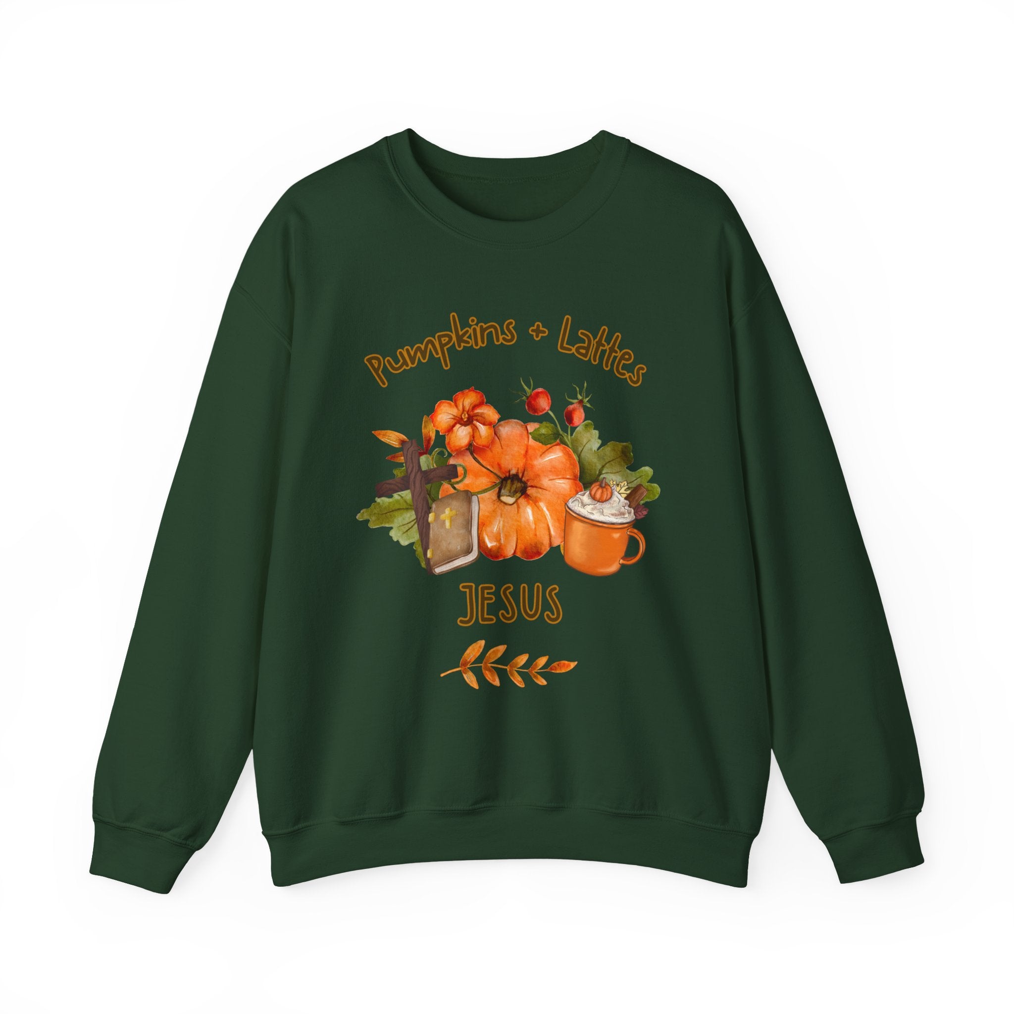 Pumpkins. Lattes. Jesus. Crewneck Sweatshirt