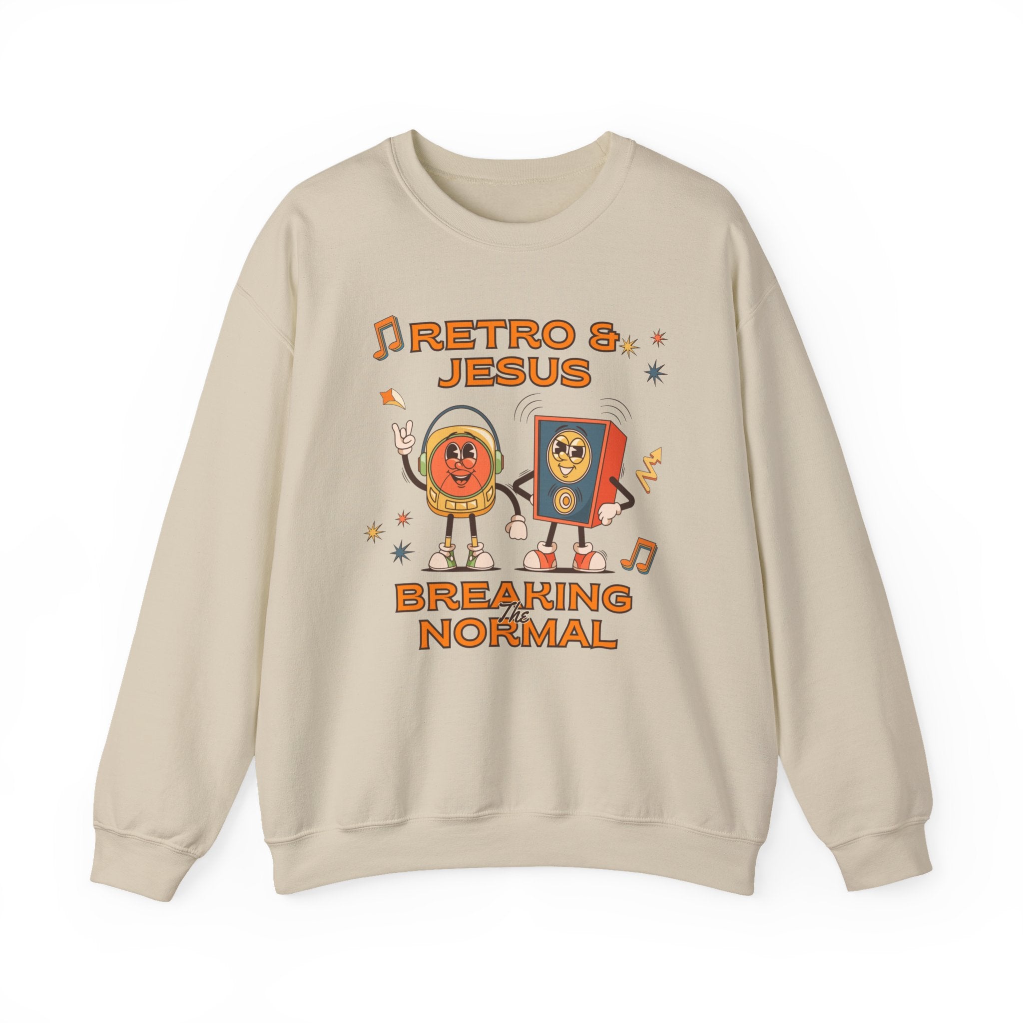 Retro Jesus. Crewneck Sweatshirt