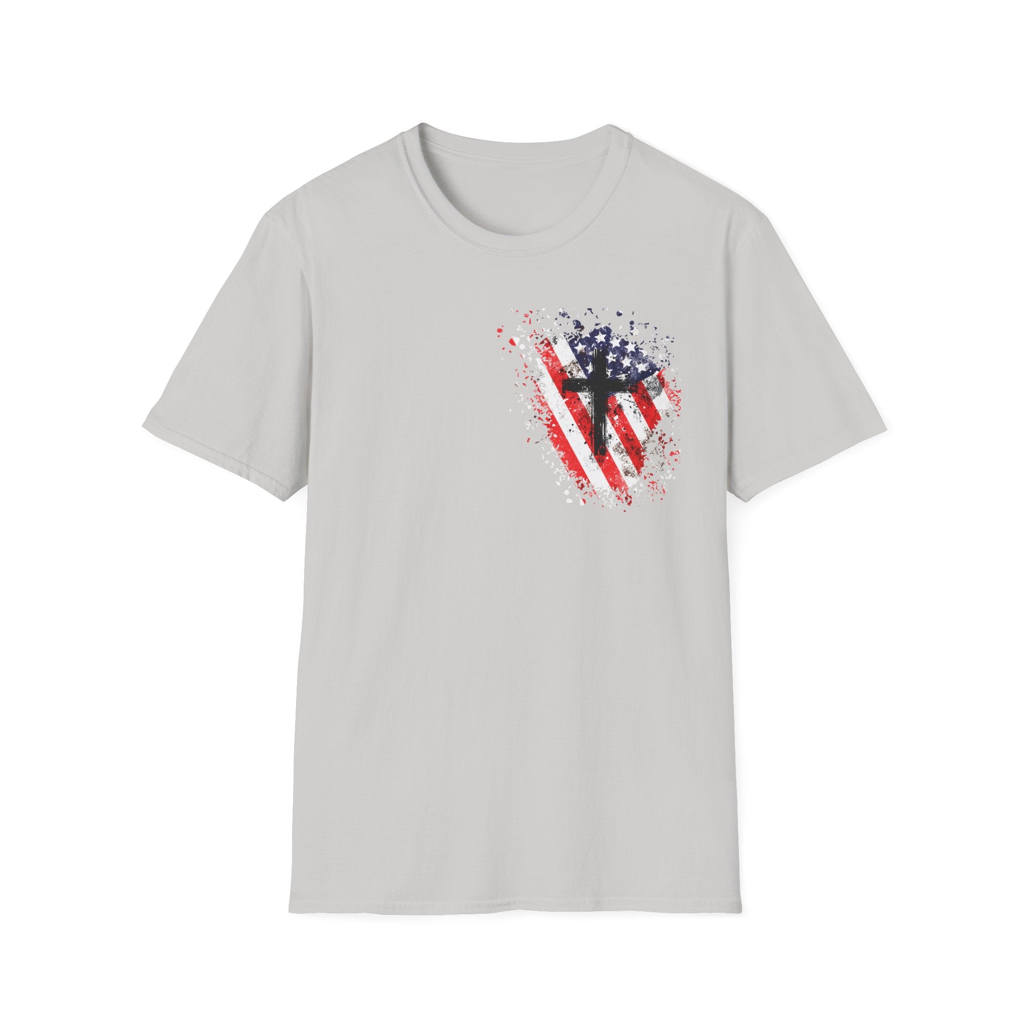 USA Flag+Cross T-shirt