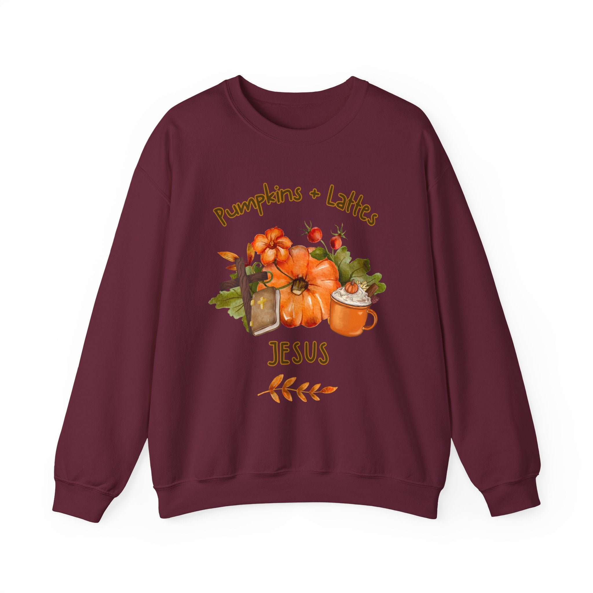 Pumpkins. Lattes. Jesus. Crewneck Sweatshirt