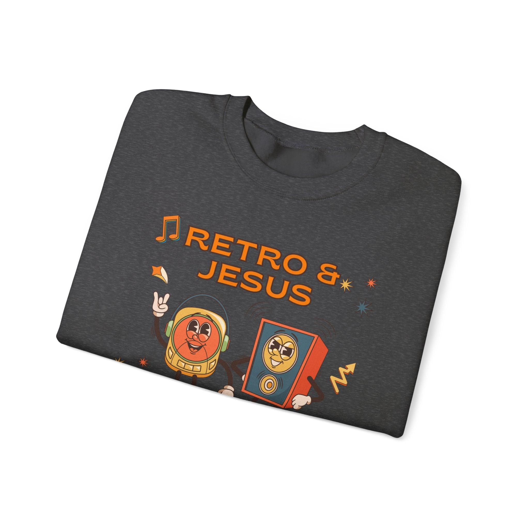 Retro Jesus. Crewneck Sweatshirt