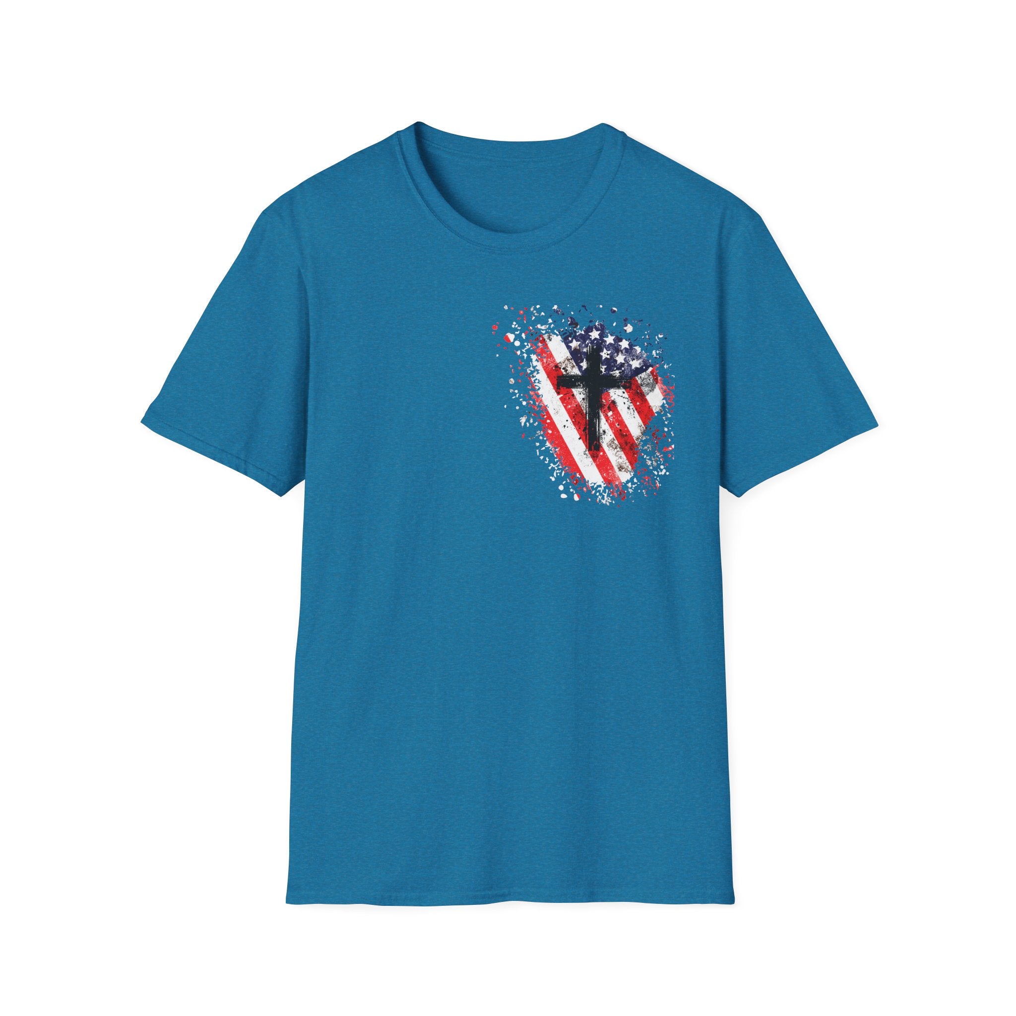 USA Flag+Cross T-shirt