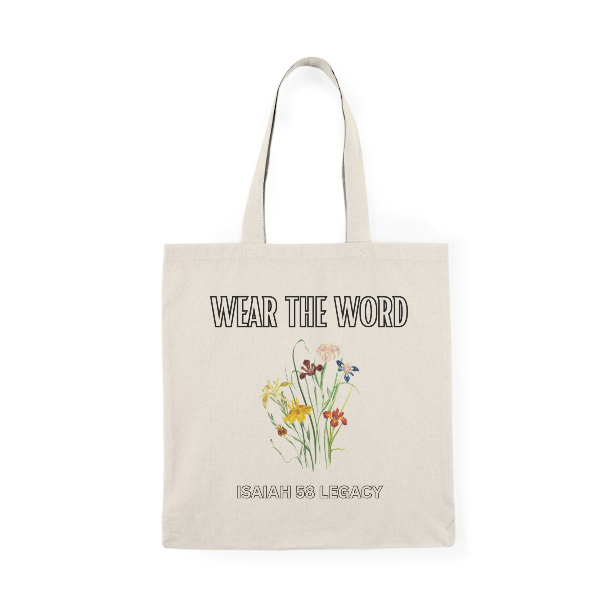 WEAR THE WORD. Natural Tote Bag