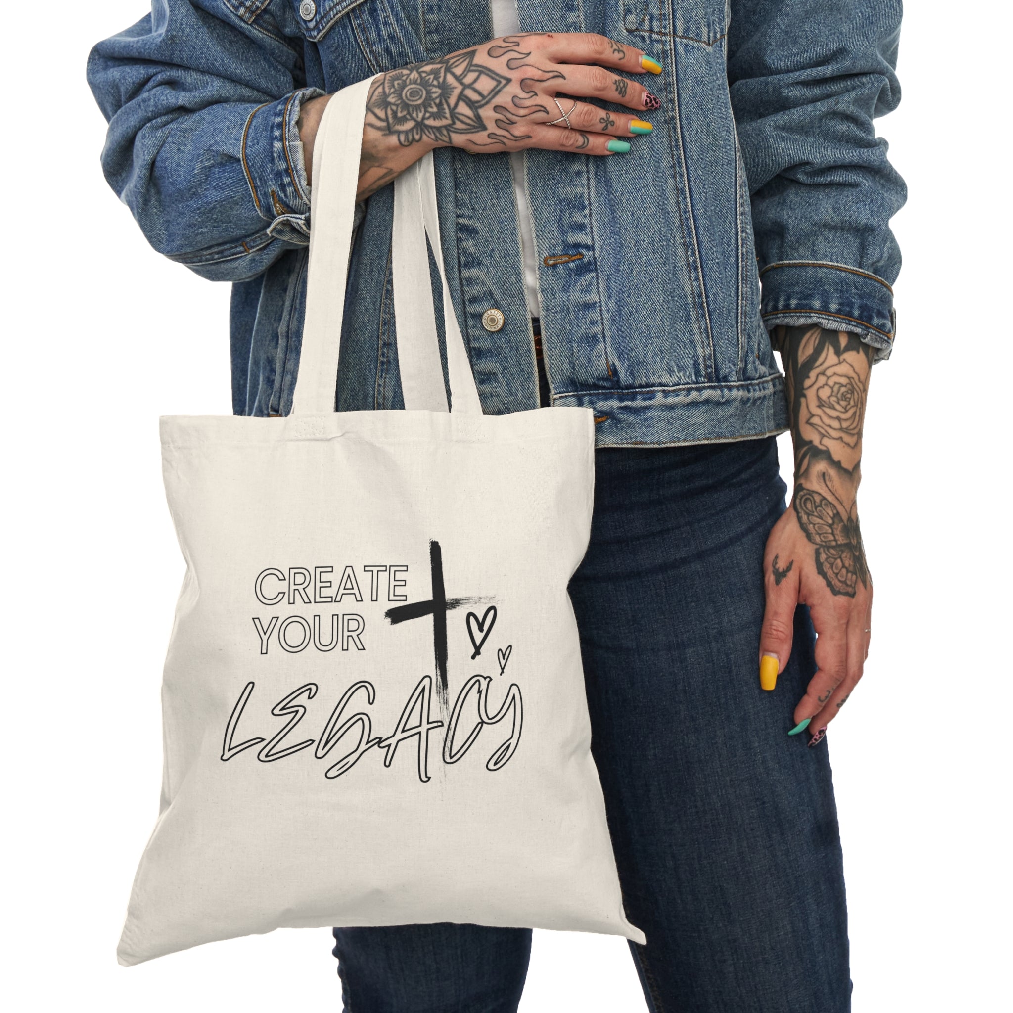 CREATE YOUR LEGACY. Natural Tote Bag