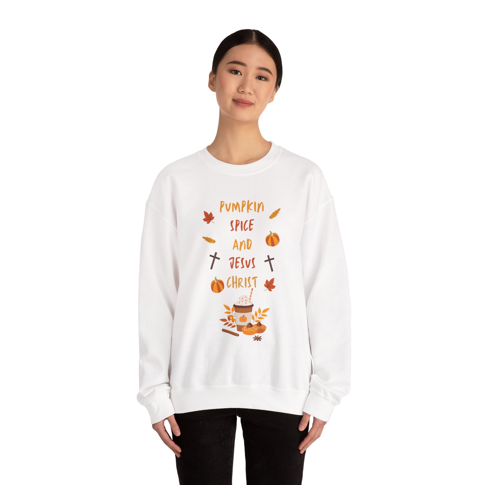 Pumpkin Spice and Jesus Christ Crewneck Sweatshirt