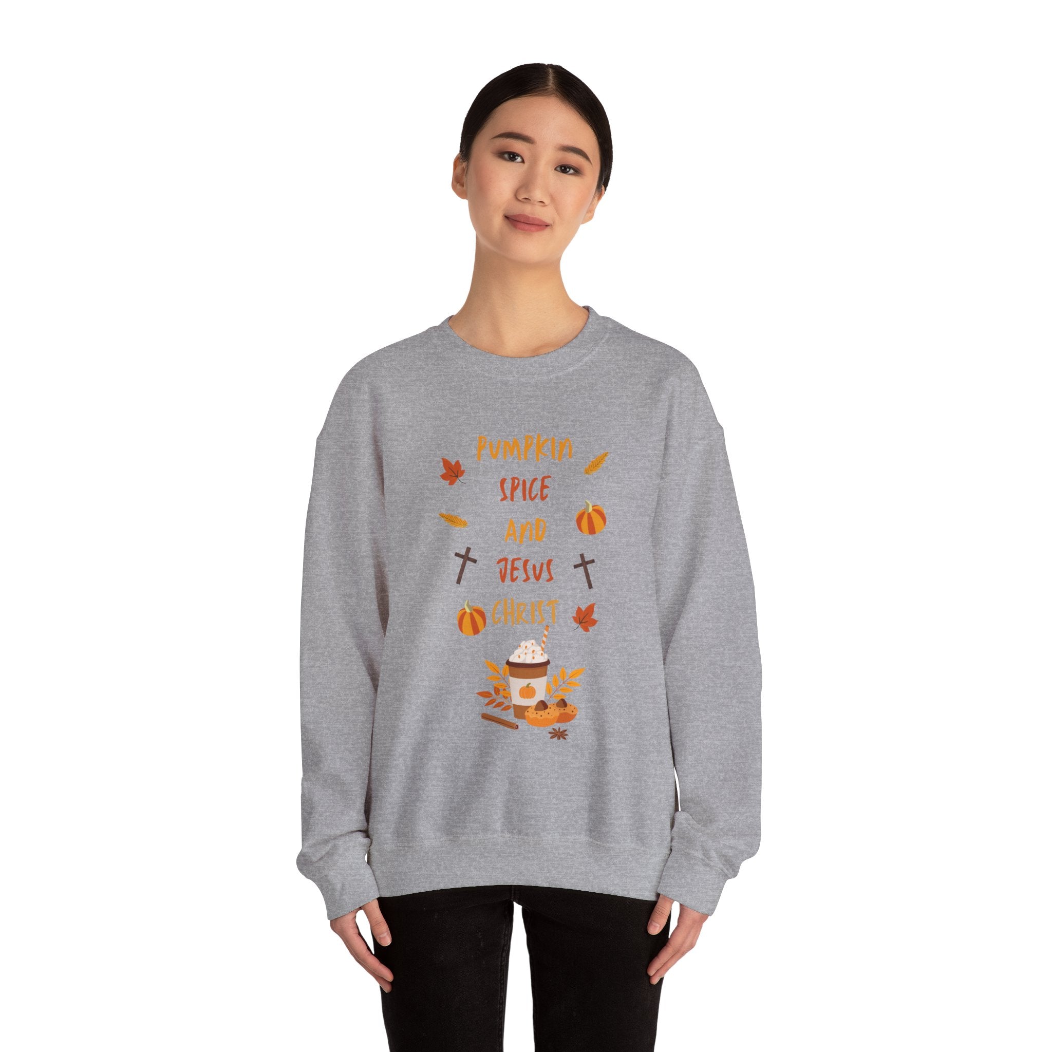 Pumpkin Spice and Jesus Christ Crewneck Sweatshirt