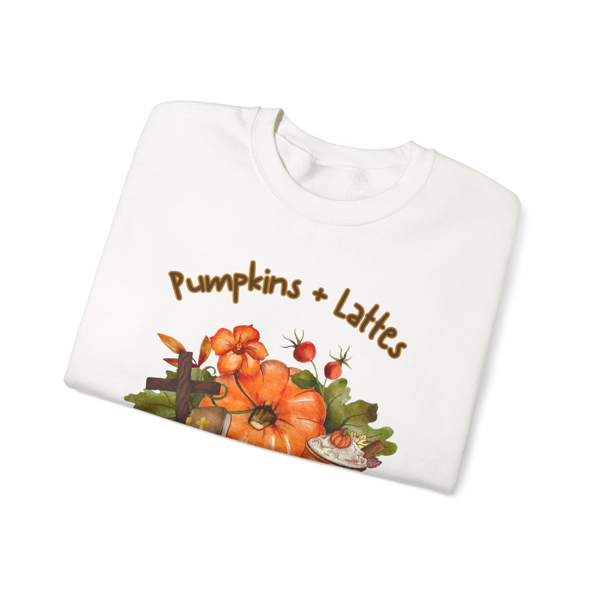 Pumpkins. Lattes. Jesus. Crewneck Sweatshirt