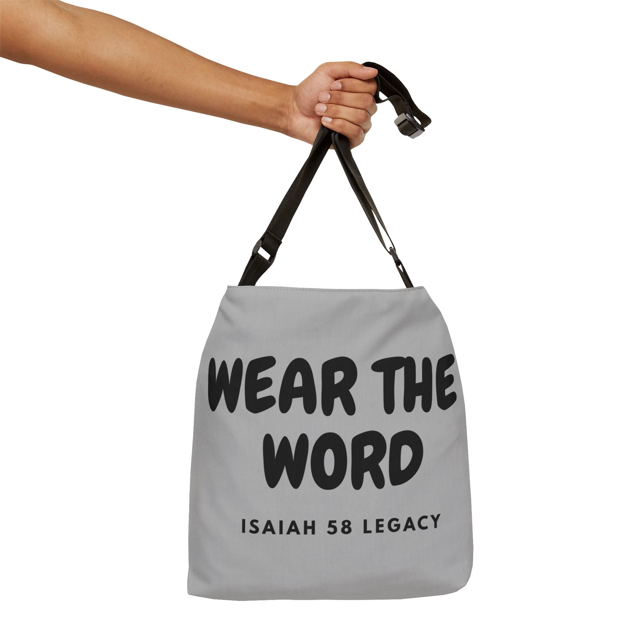 Wear the Word Adjustable Tote Bag.