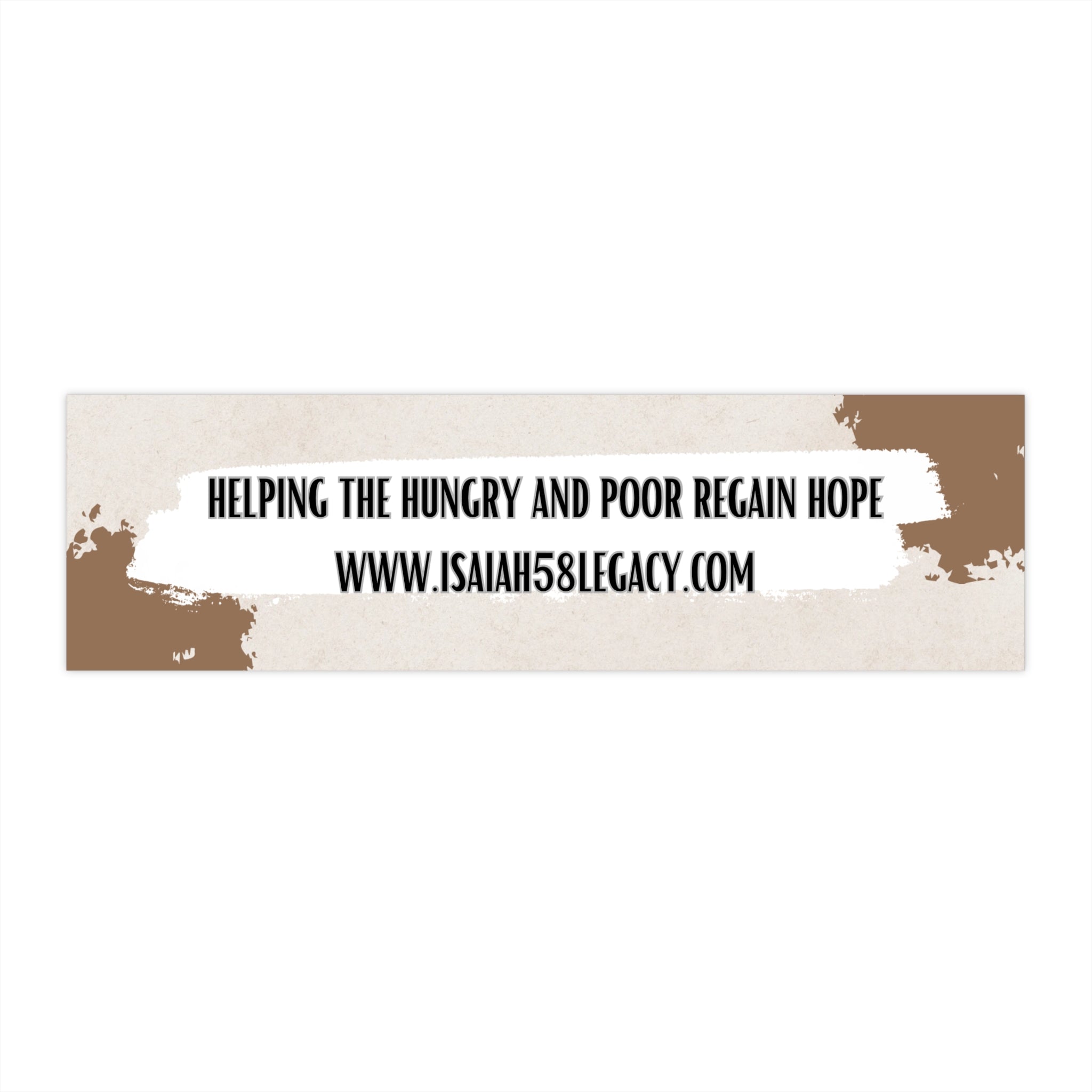 HELPING THE HUNGRY Bumper Stickers