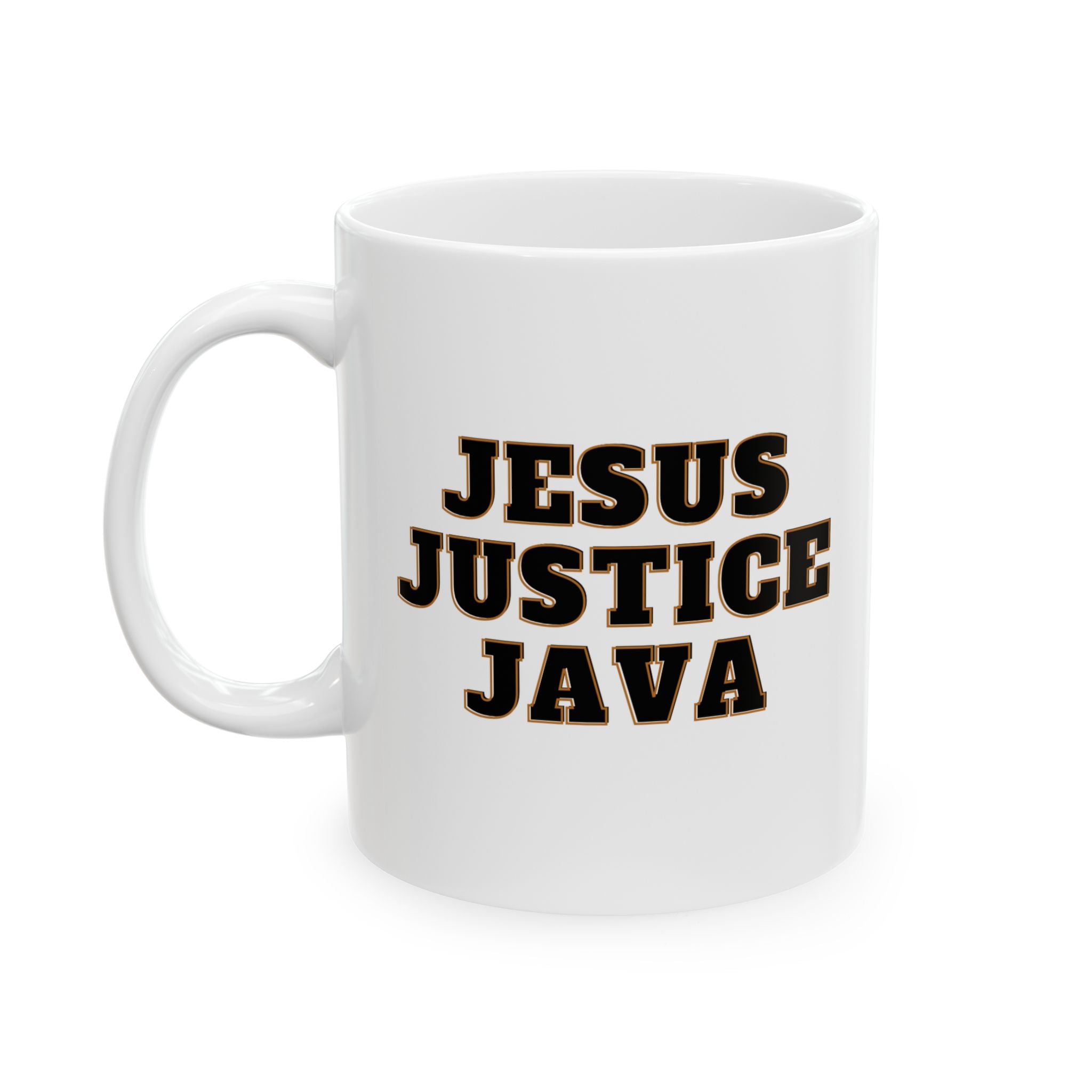 Jesus. Justice. Java. Coffee Mug.