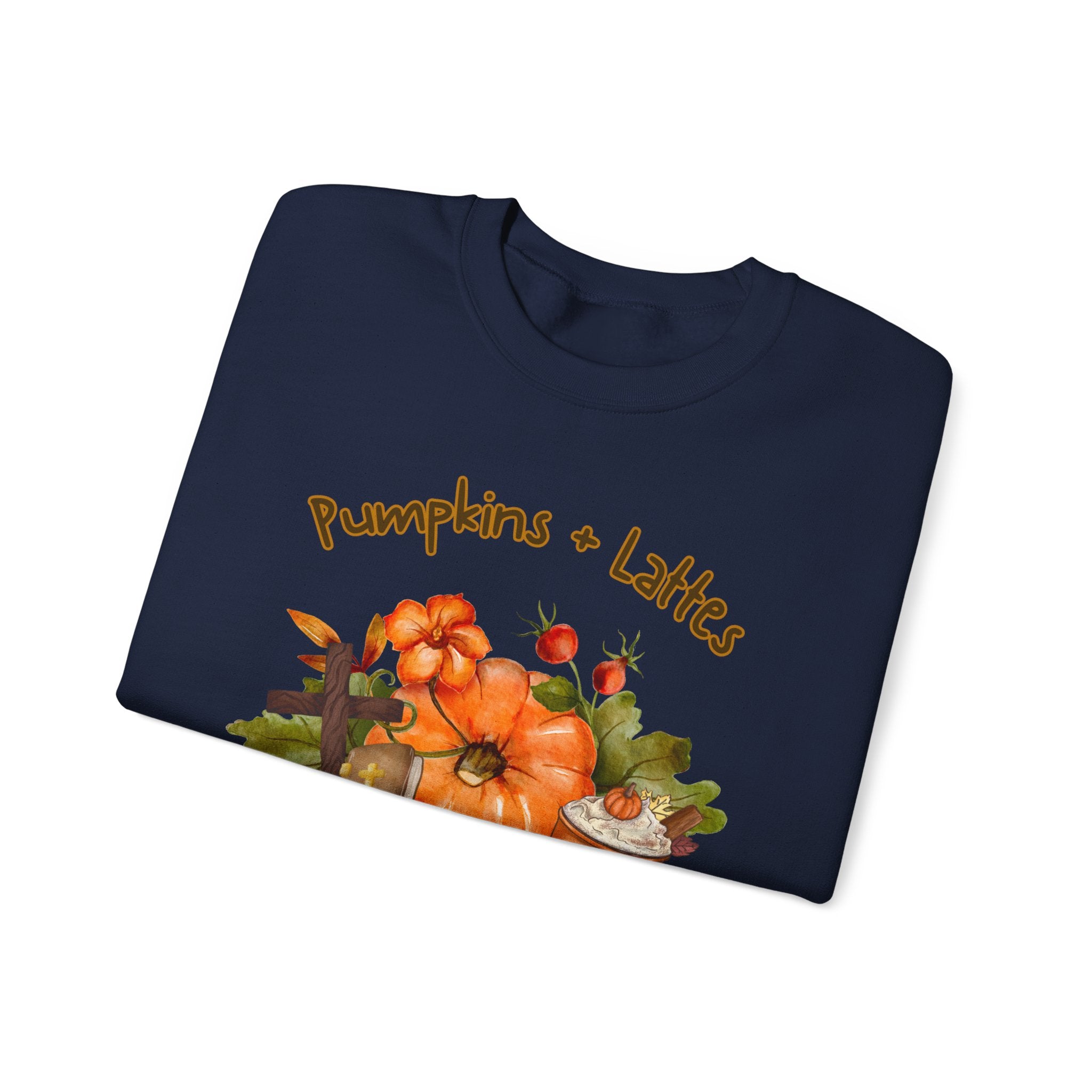 Pumpkins. Lattes. Jesus. Crewneck Sweatshirt