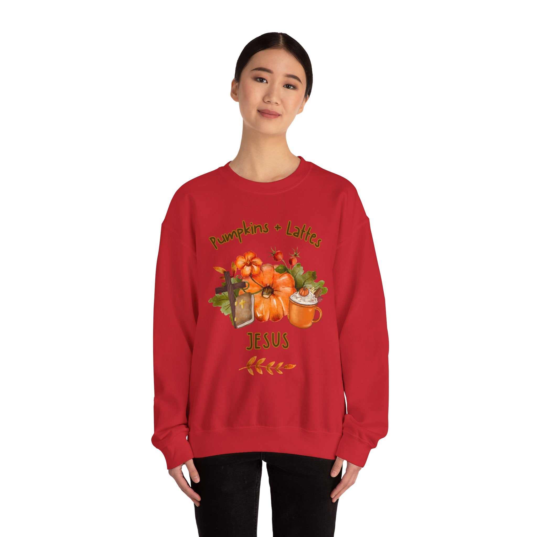 Pumpkins. Lattes. Jesus. Crewneck Sweatshirt