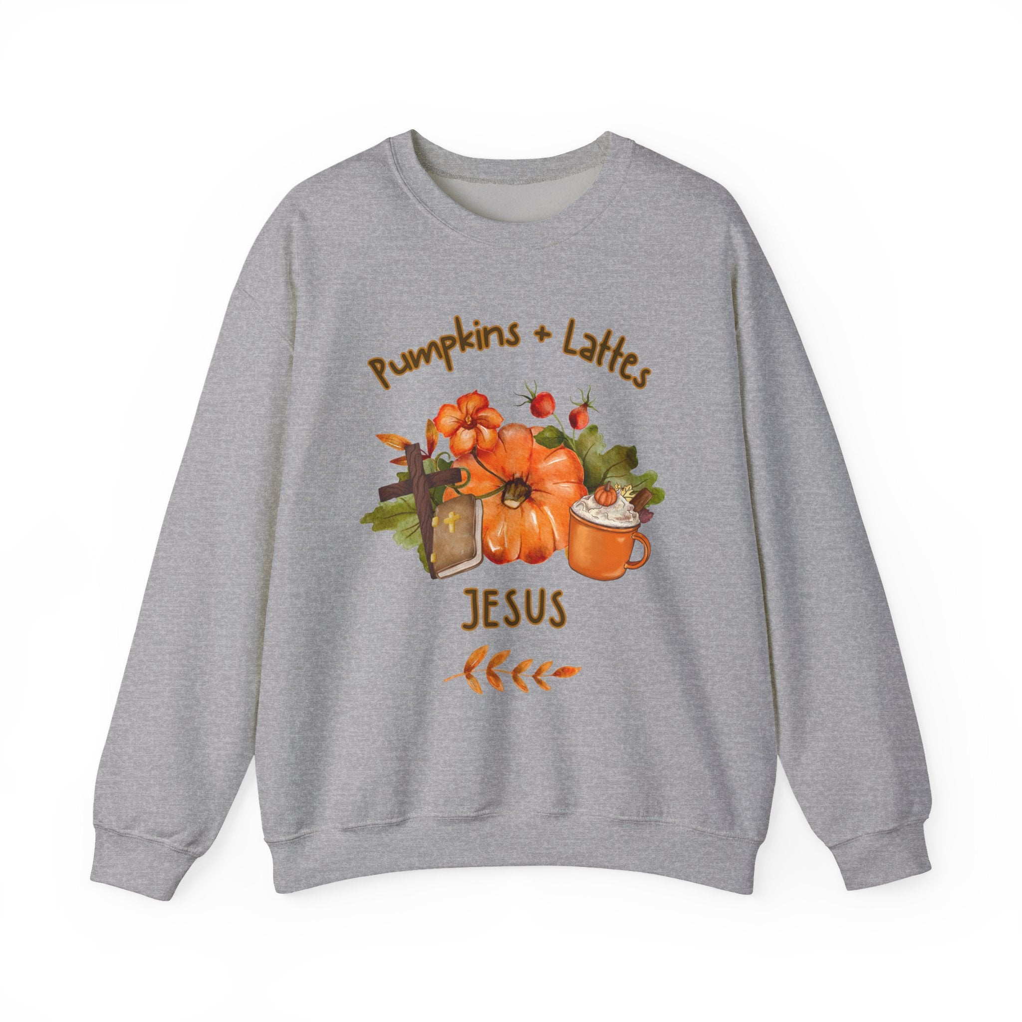 Pumpkins. Lattes. Jesus. Crewneck Sweatshirt
