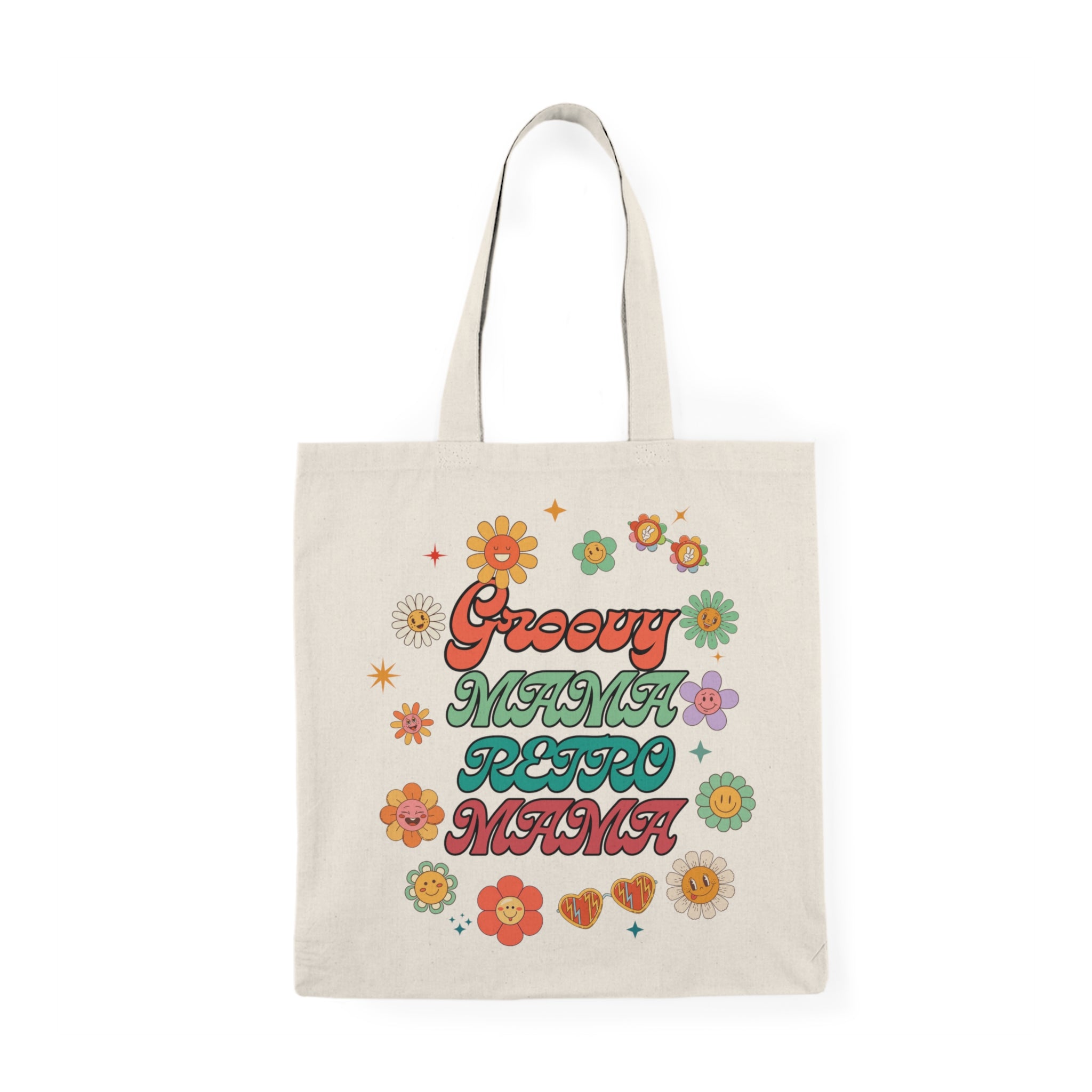 Groovy Mama Retro Mama Natural Tote Bag