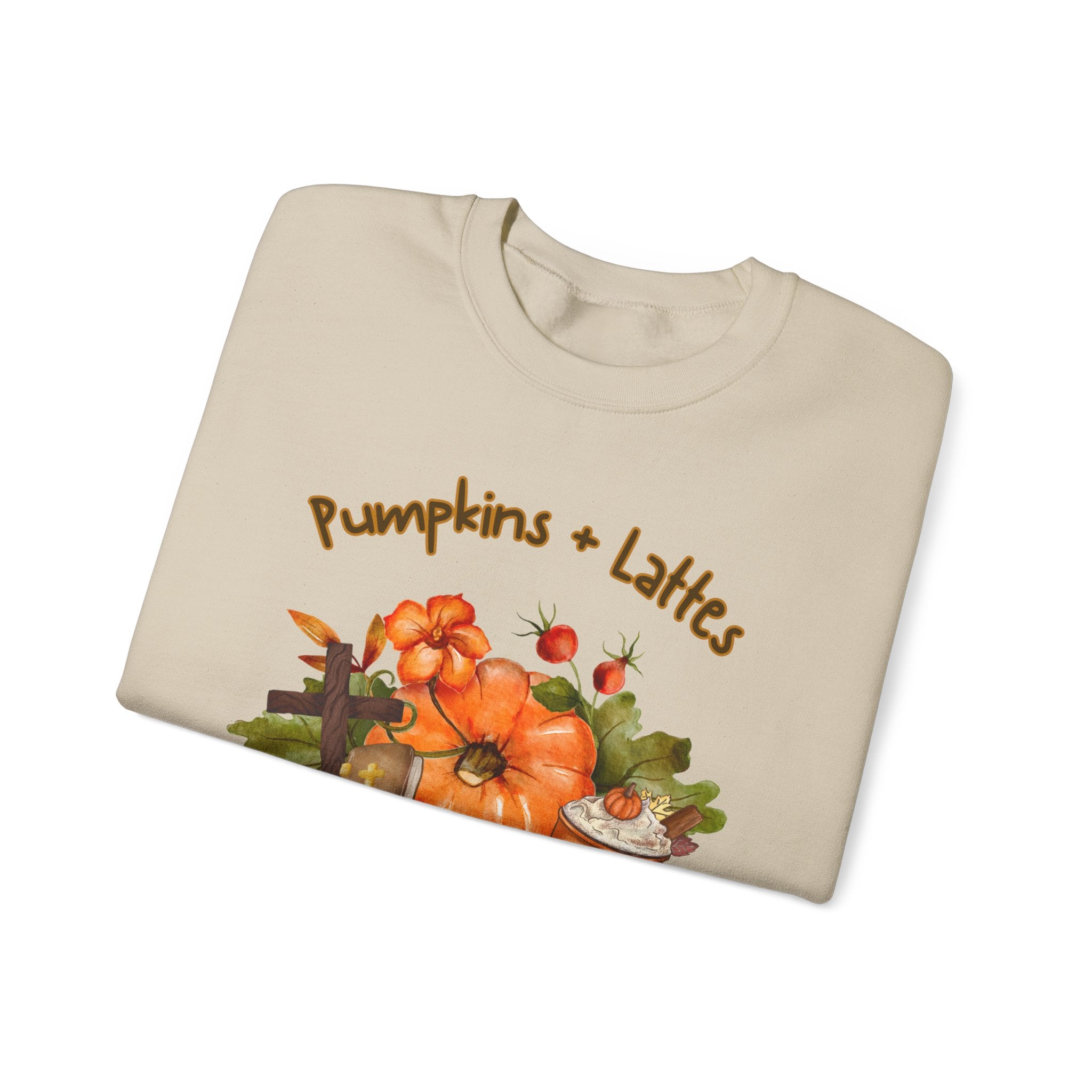 Pumpkins. Lattes. Jesus. Crewneck Sweatshirt