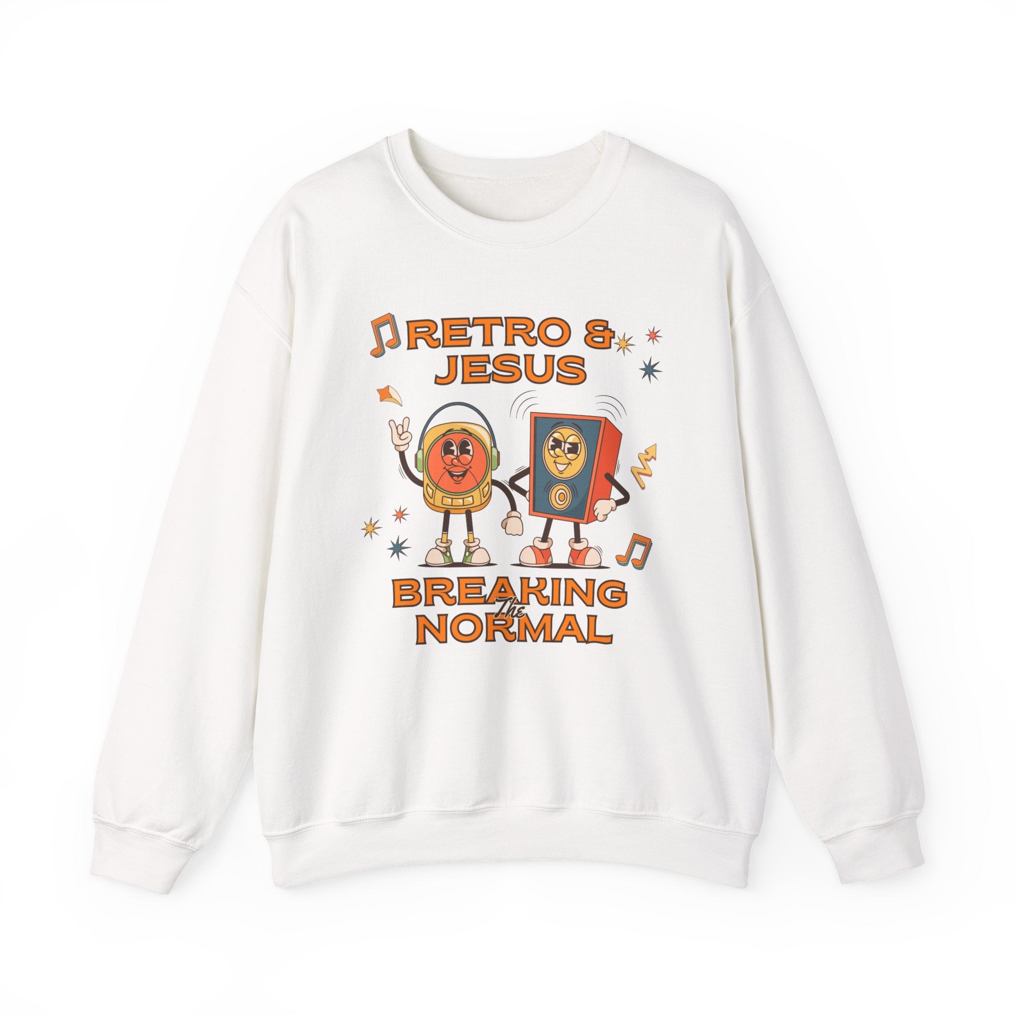 Retro Jesus. Crewneck Sweatshirt