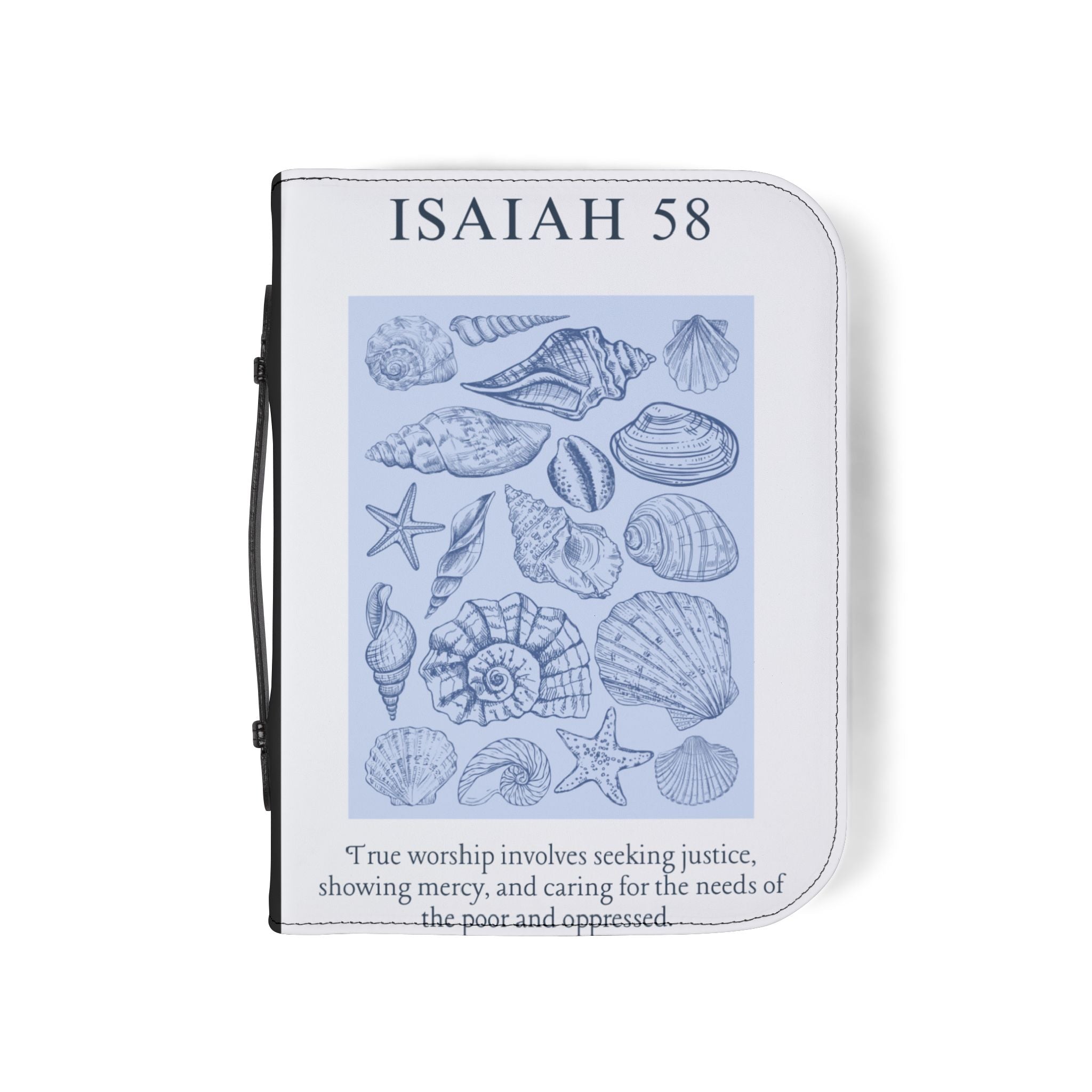 ISAIAH 58 Bible Cover with Floral Cross Design.