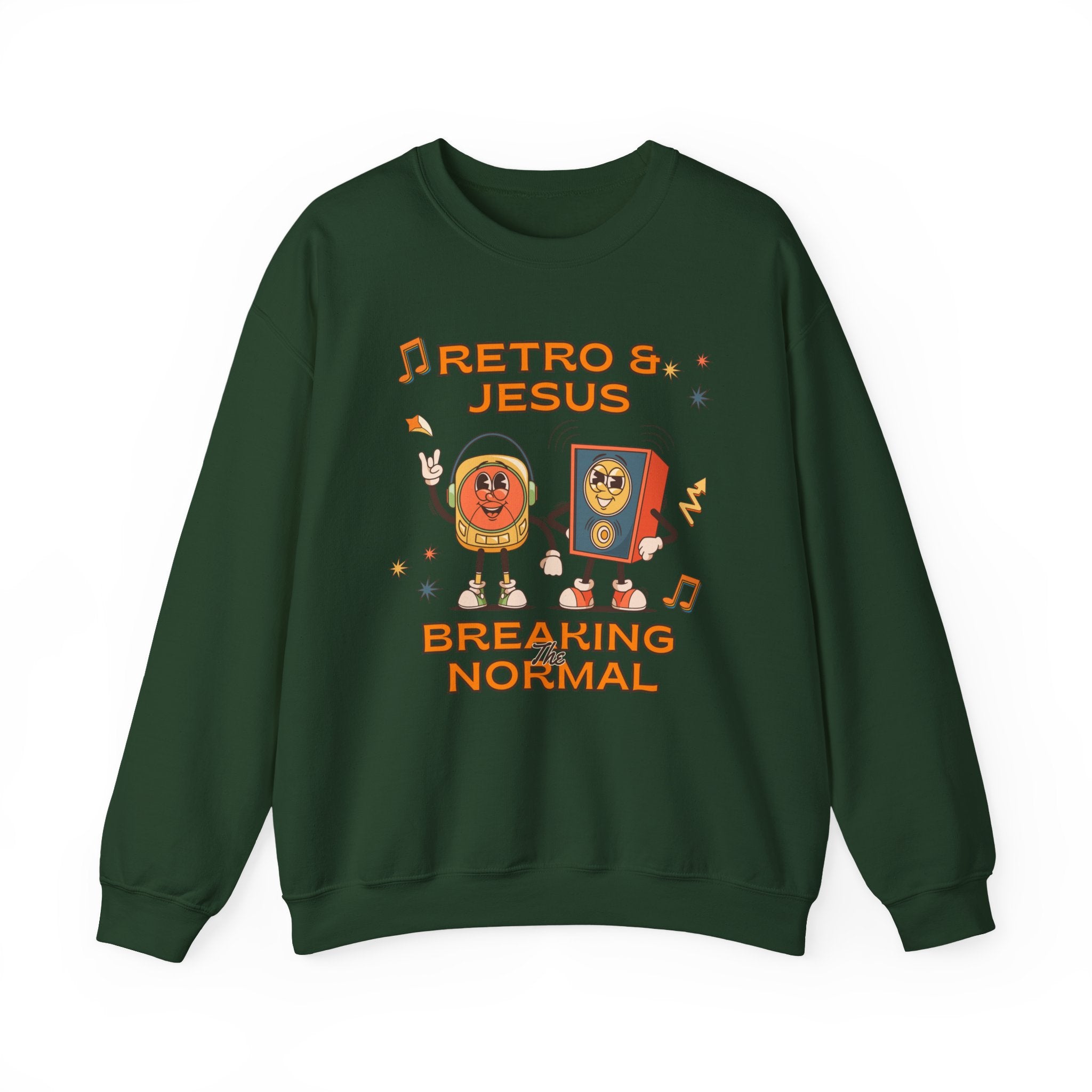 Retro Jesus. Crewneck Sweatshirt