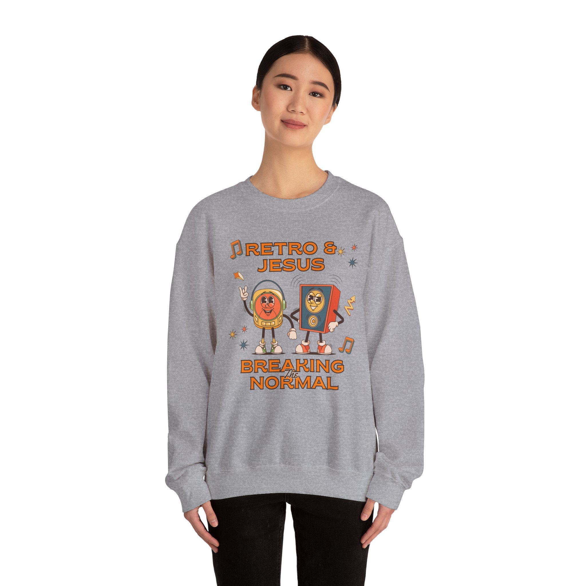 Retro Jesus. Crewneck Sweatshirt