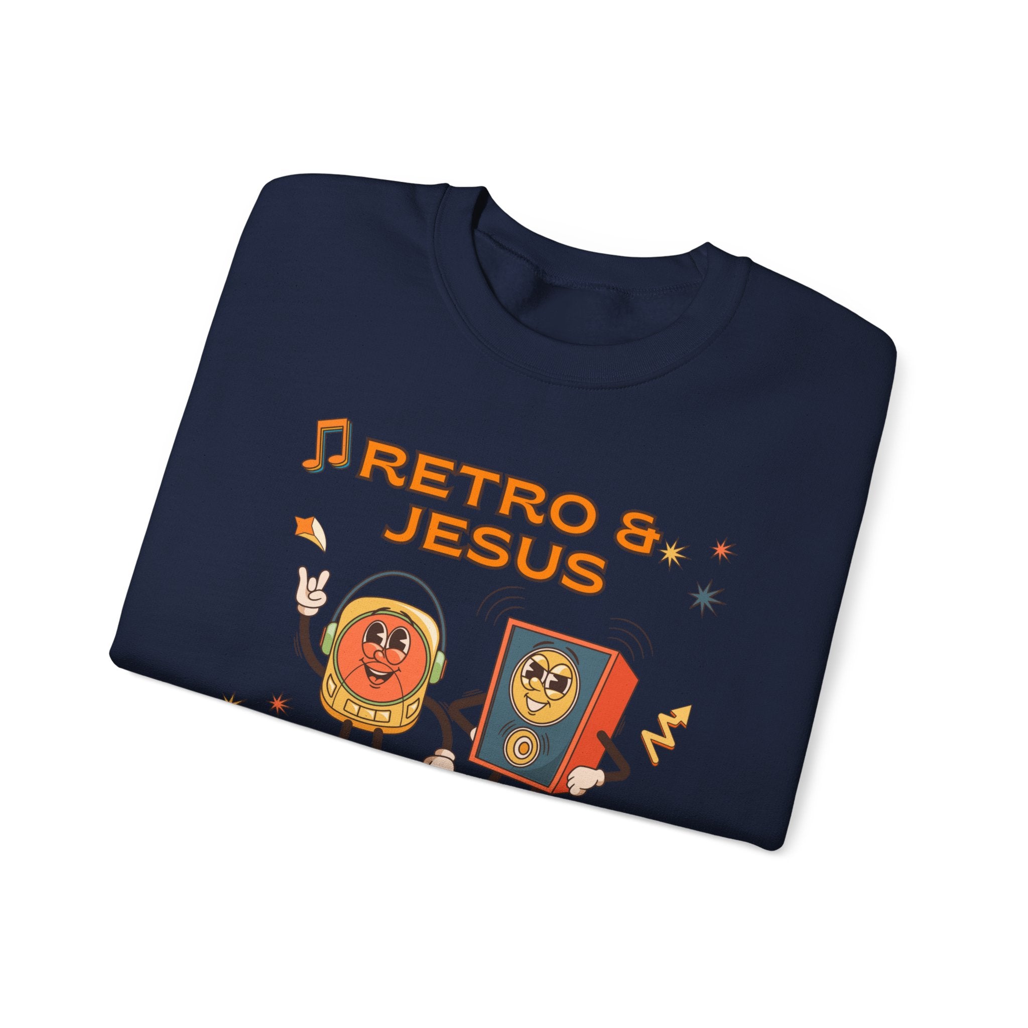 Retro Jesus. Crewneck Sweatshirt
