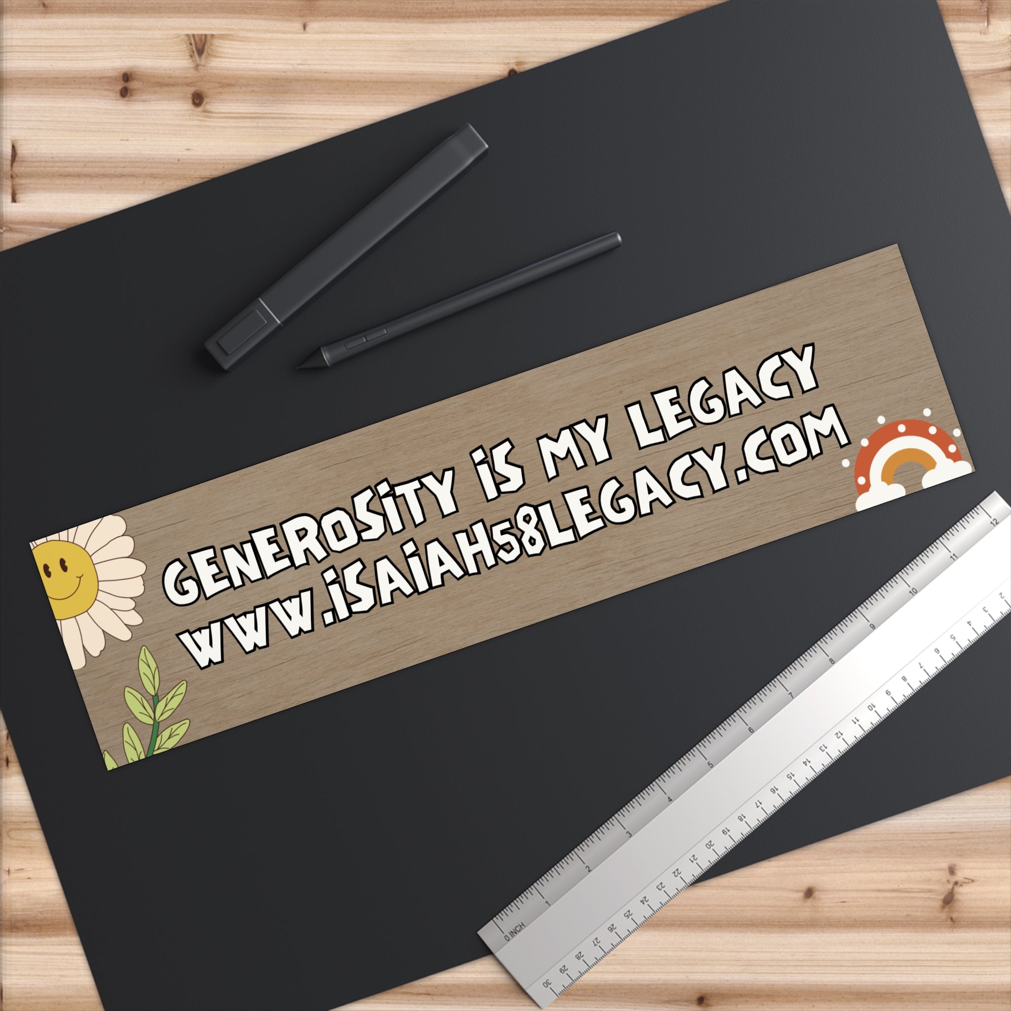 GENEROSITY IS MY LEGACY. Bumper Stickers