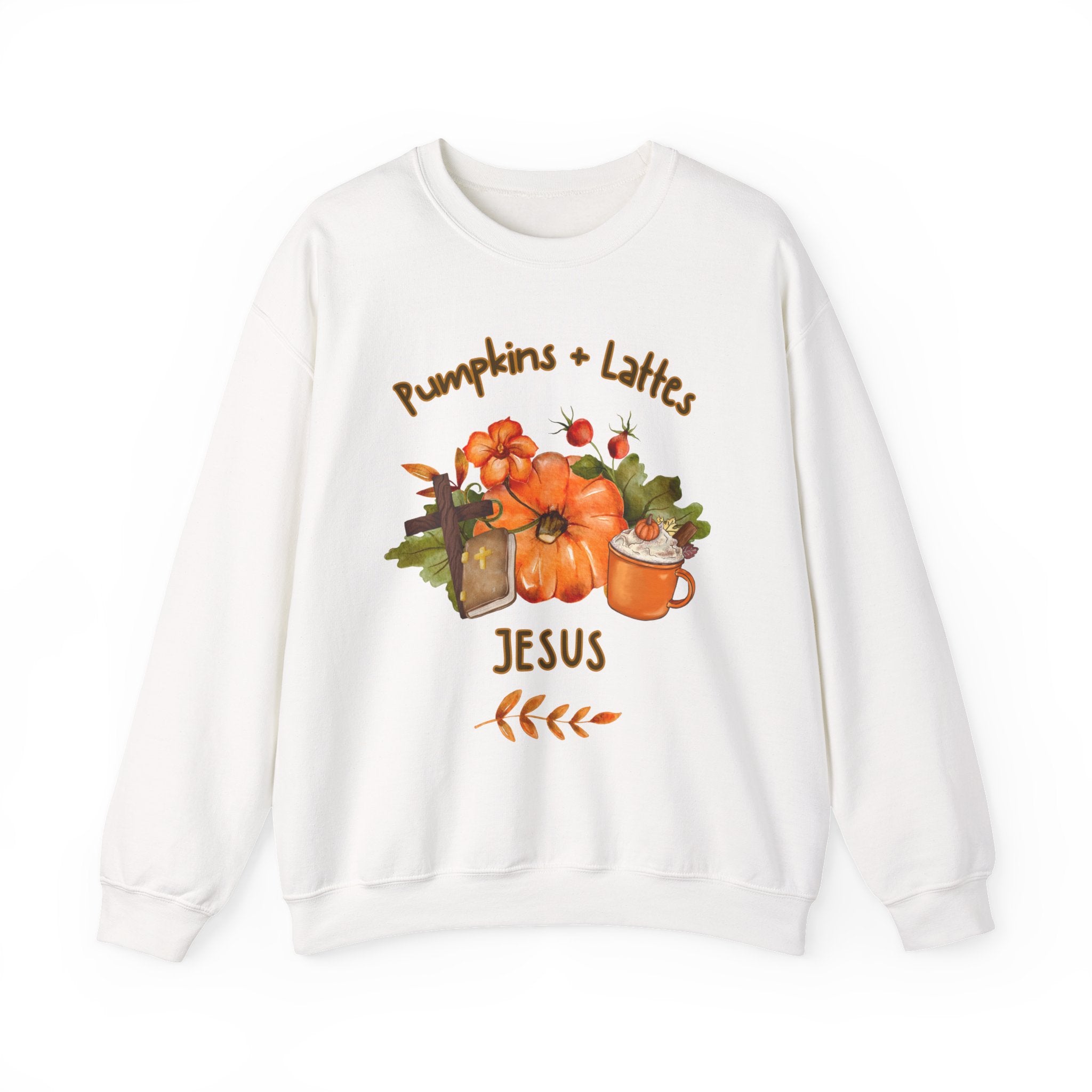 Pumpkins. Lattes. Jesus. Crewneck Sweatshirt