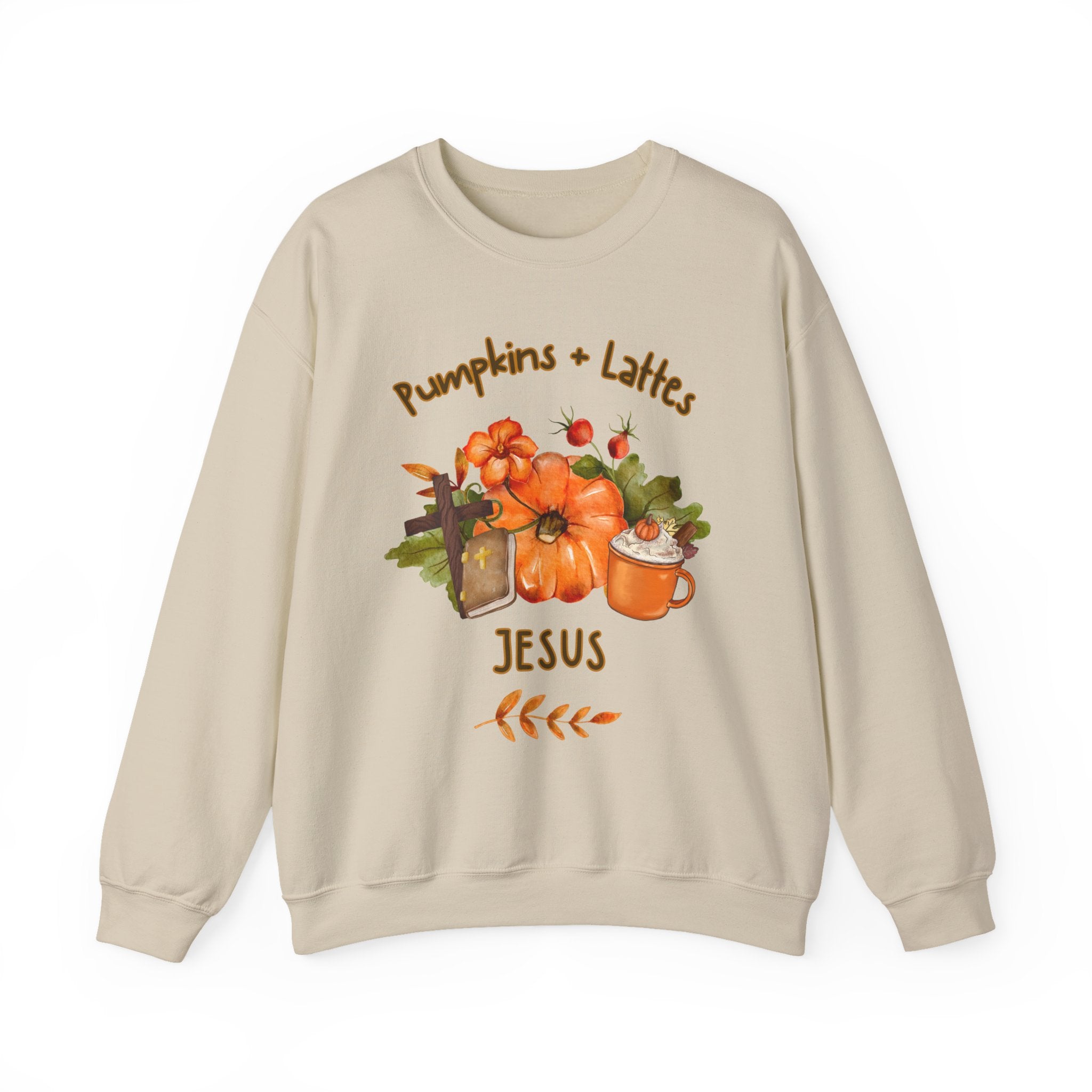 Pumpkins. Lattes. Jesus. Crewneck Sweatshirt