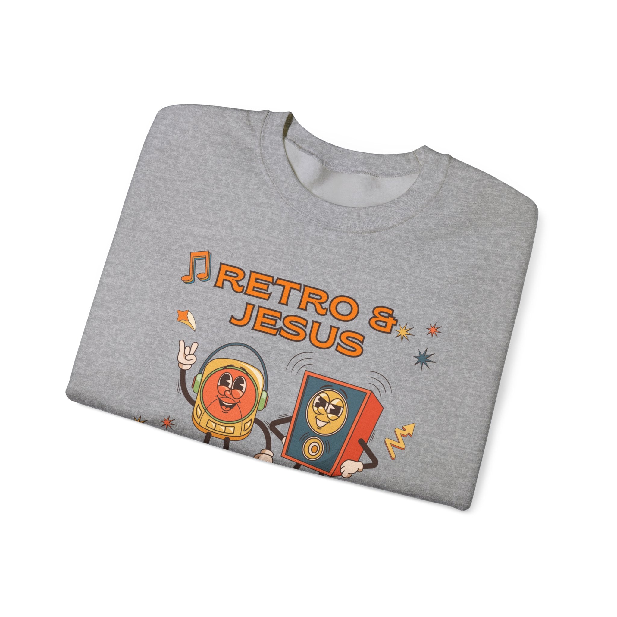 Retro Jesus. Crewneck Sweatshirt