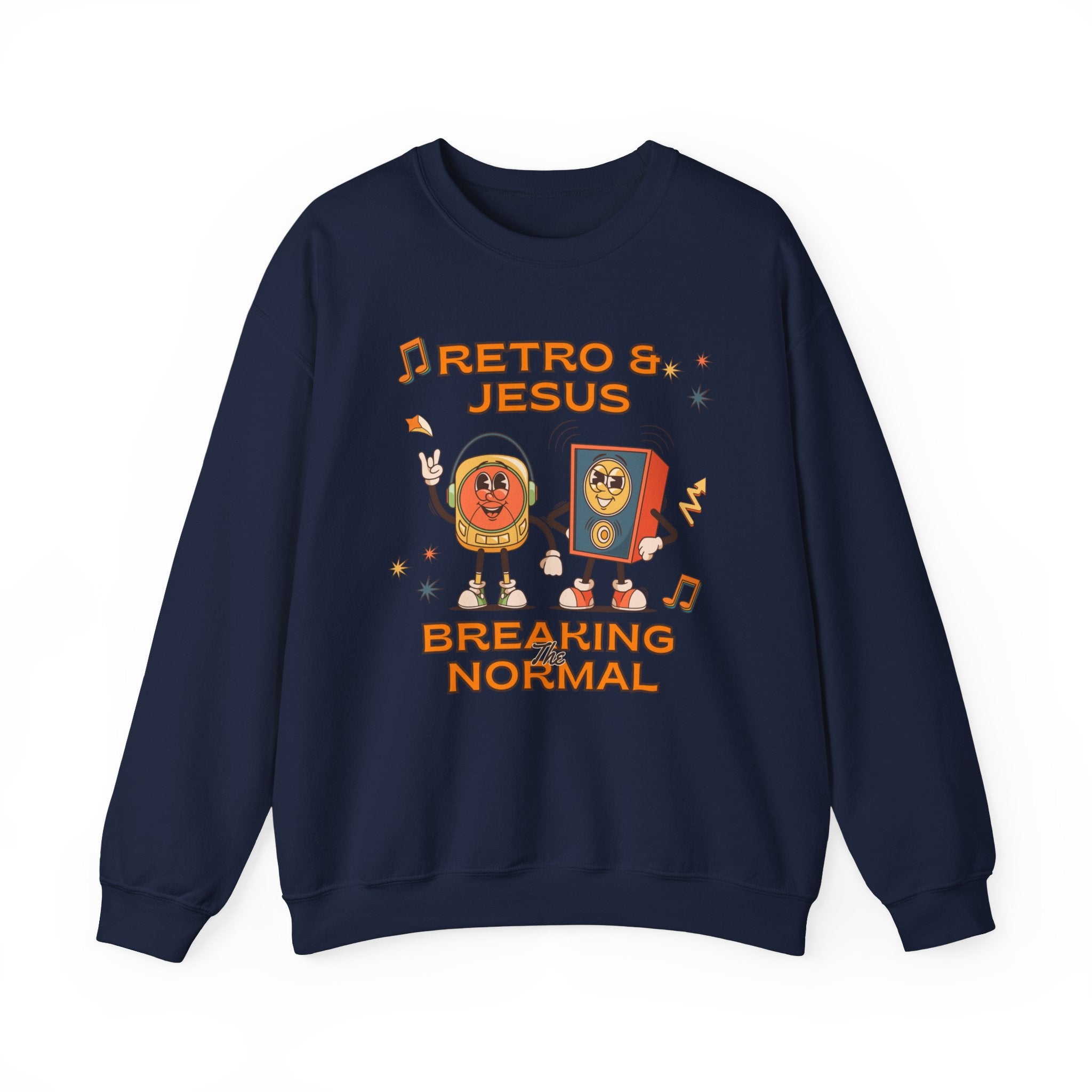 Retro Jesus. Crewneck Sweatshirt