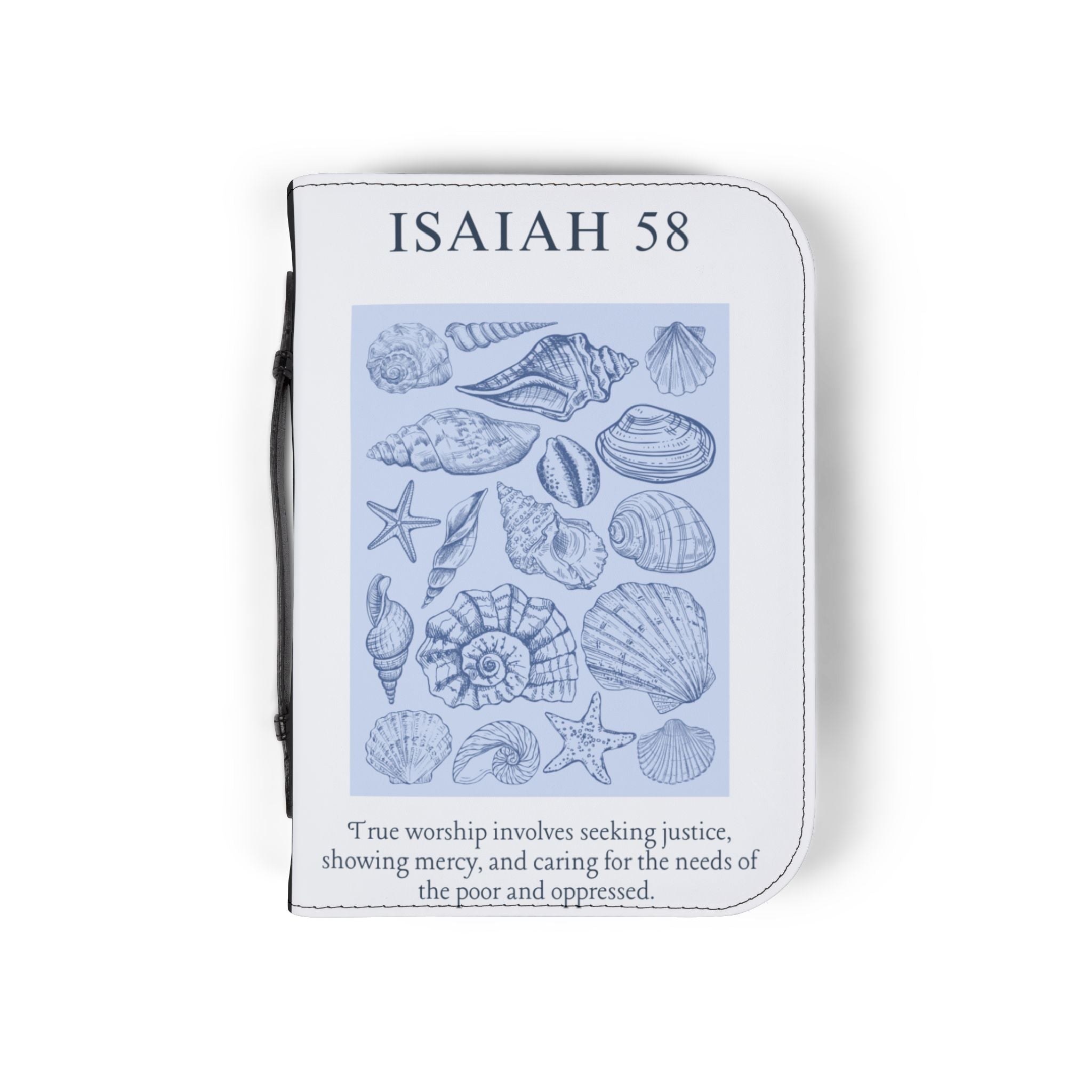 ISAIAH 58 Bible Cover with Floral Cross Design.