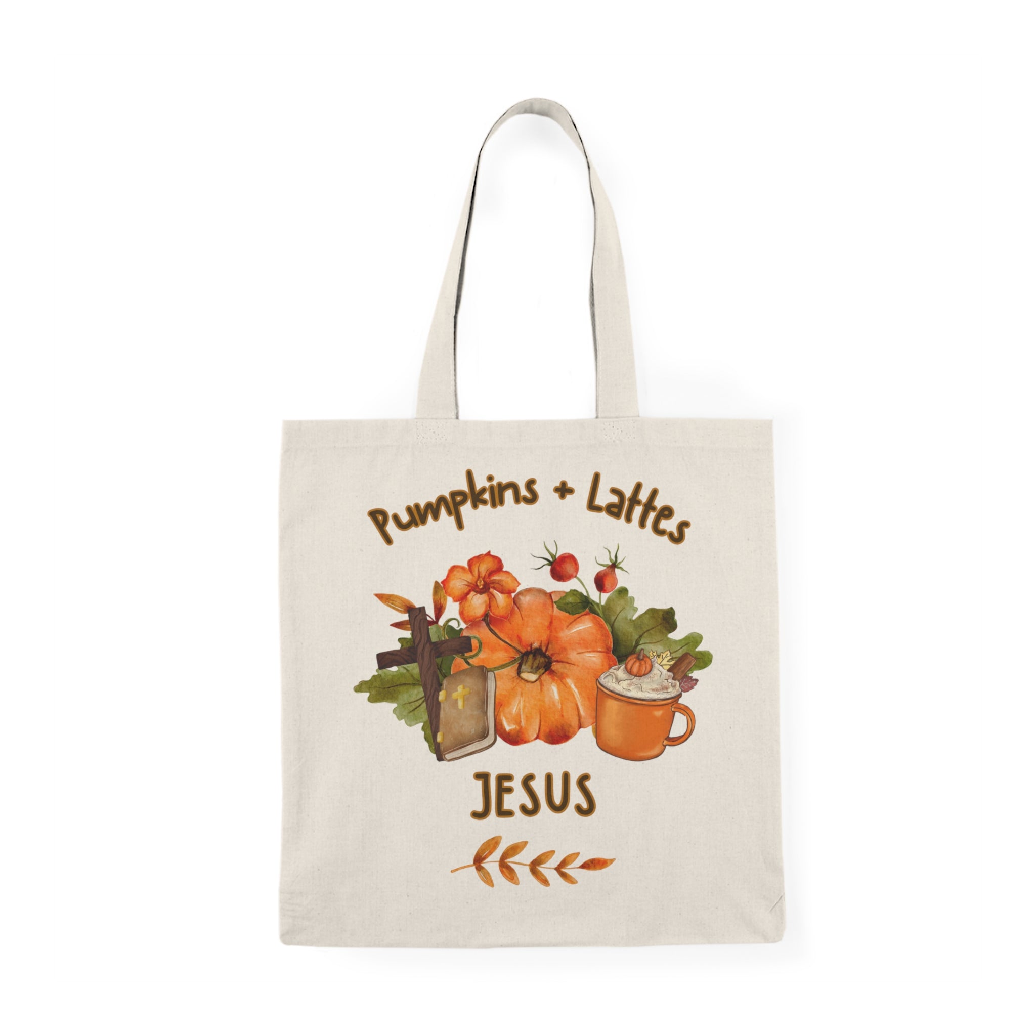 Pumpkins. Lattes. Jesus. Natural Tote Bag
