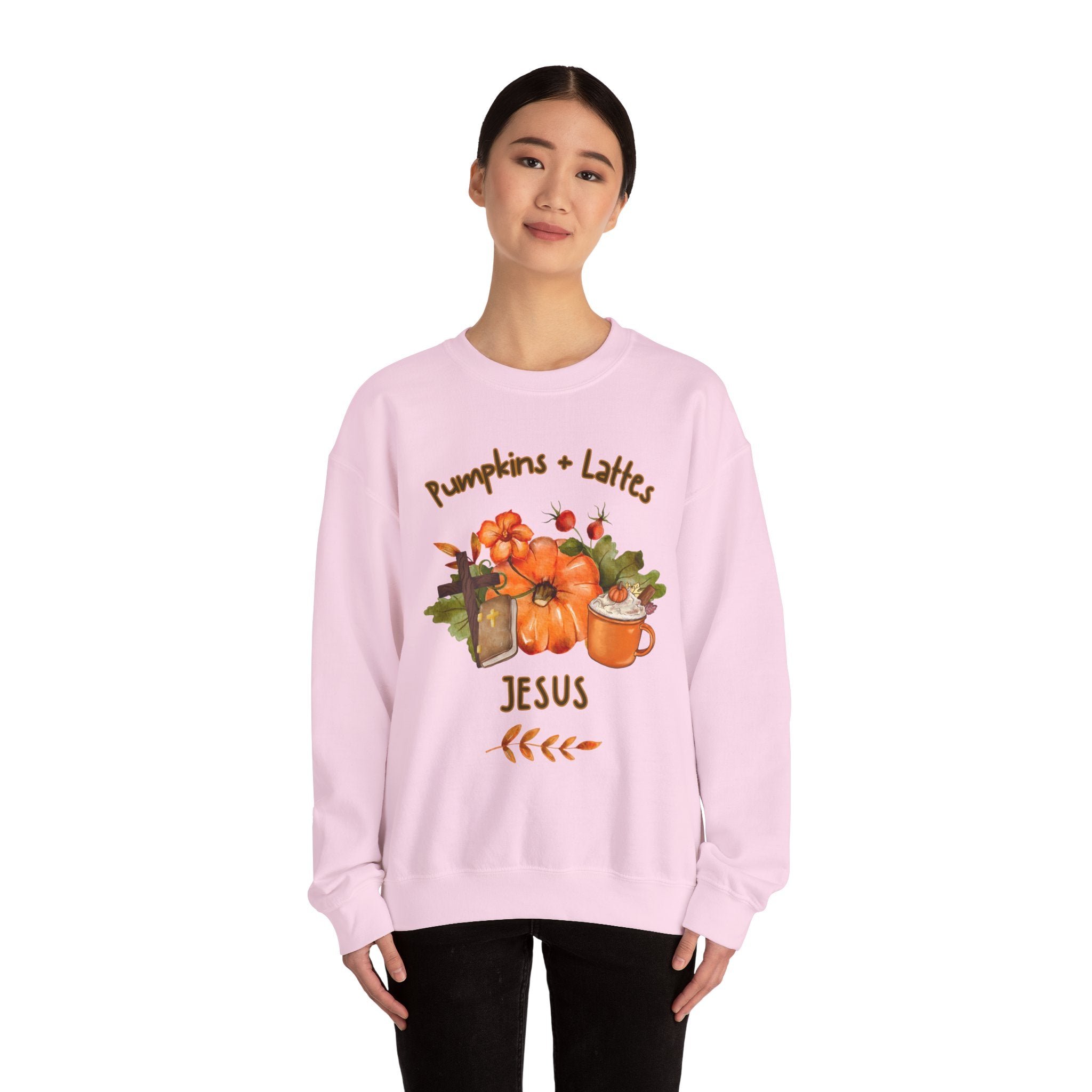 Pumpkins. Lattes. Jesus. Crewneck Sweatshirt