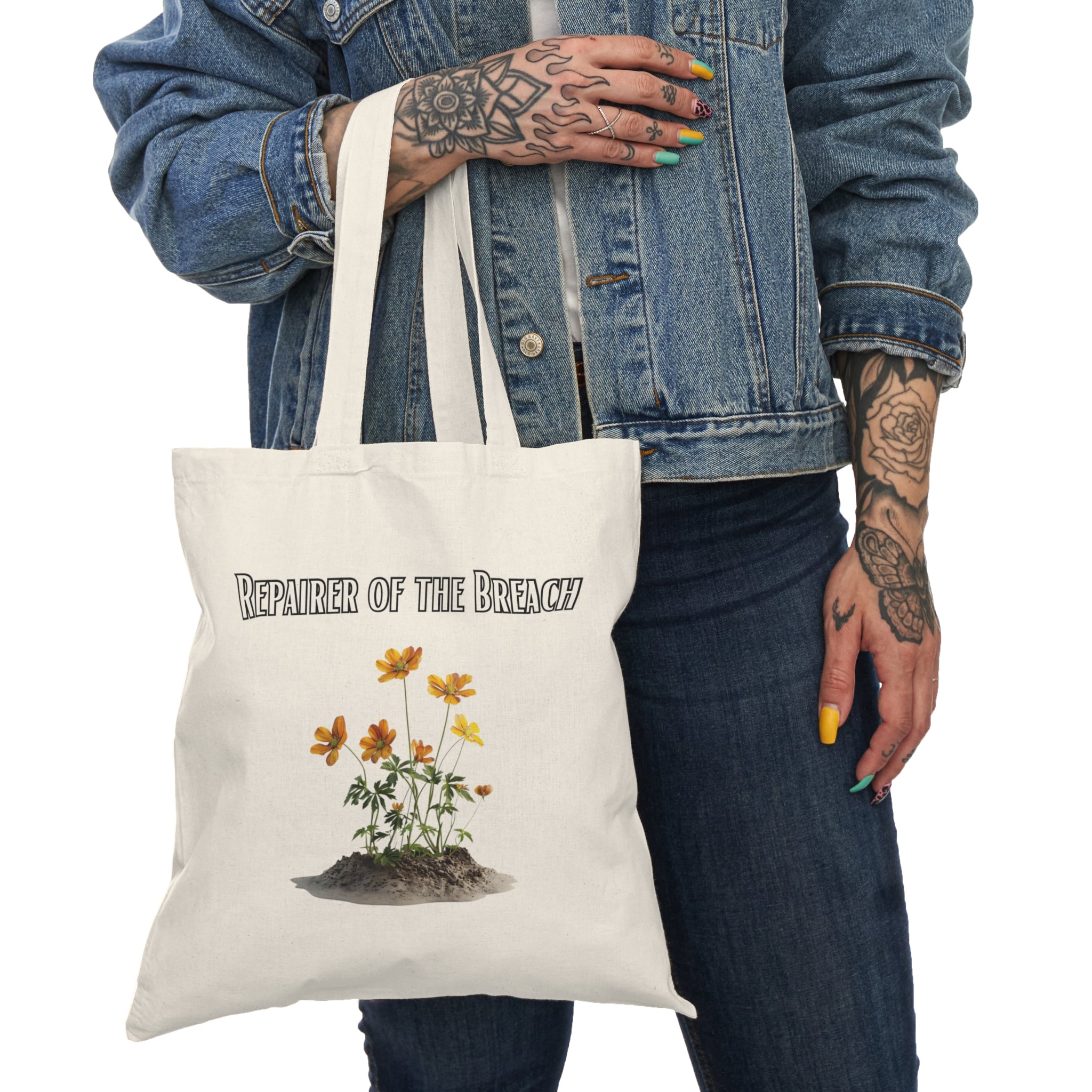 REPAIRER OF THE BREACH. Natural Tote Bag