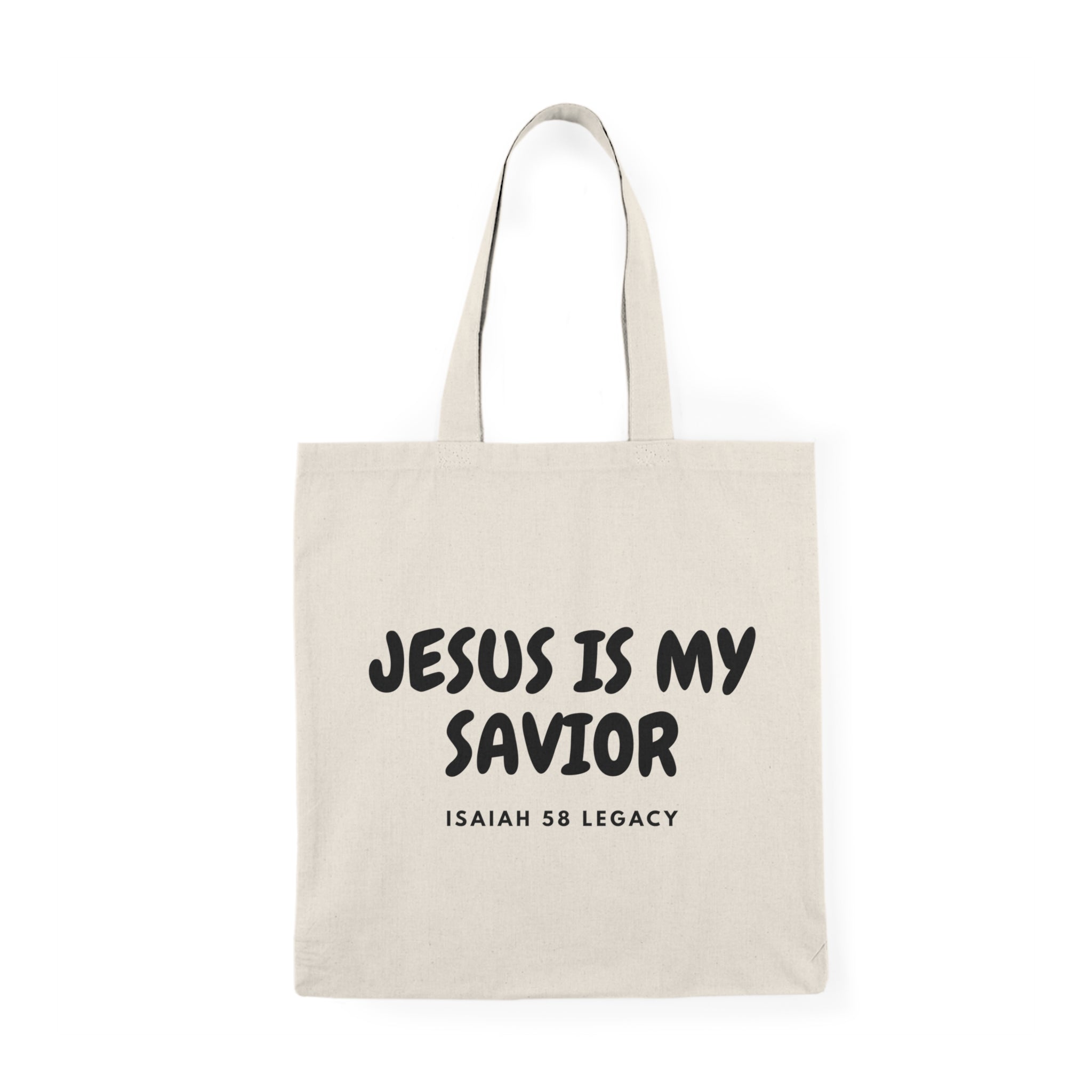 JESUS IS MY SAVIOR. Natural Tote Bag