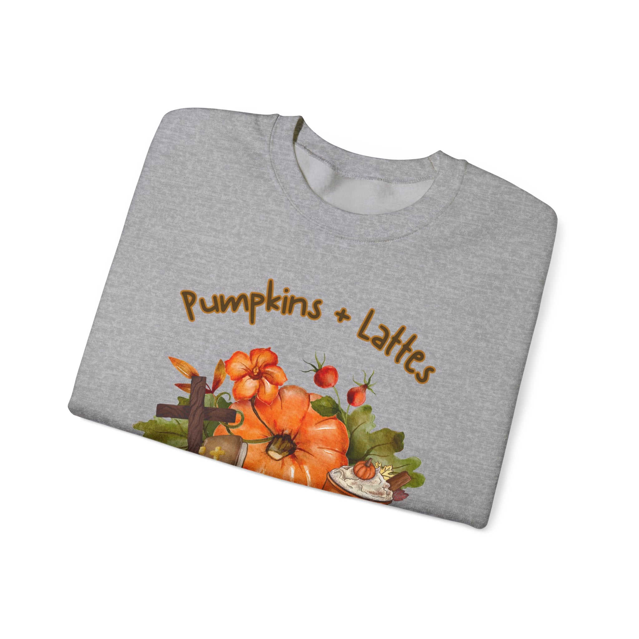 Pumpkins. Lattes. Jesus. Crewneck Sweatshirt
