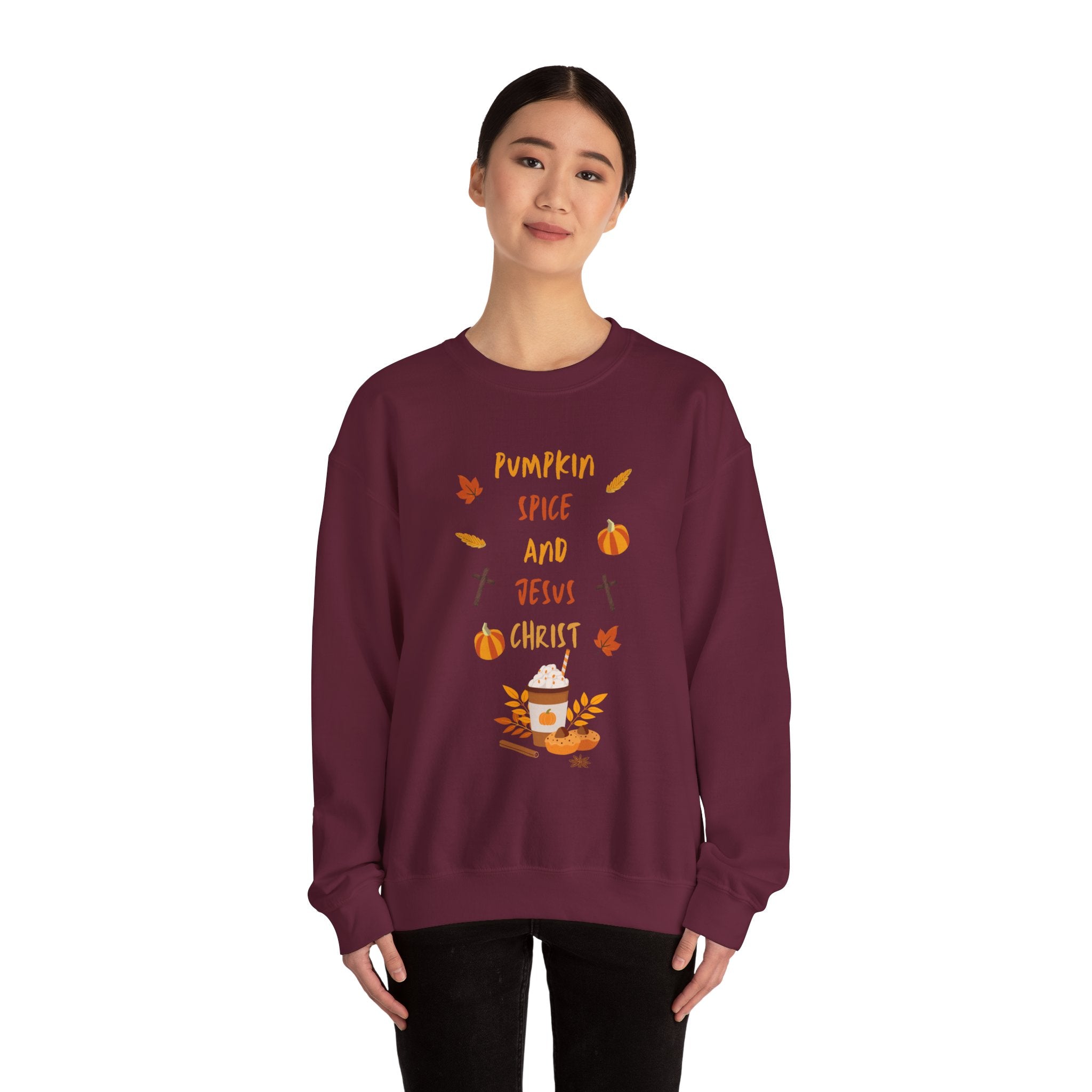 Pumpkin Spice and Jesus Christ Crewneck Sweatshirt