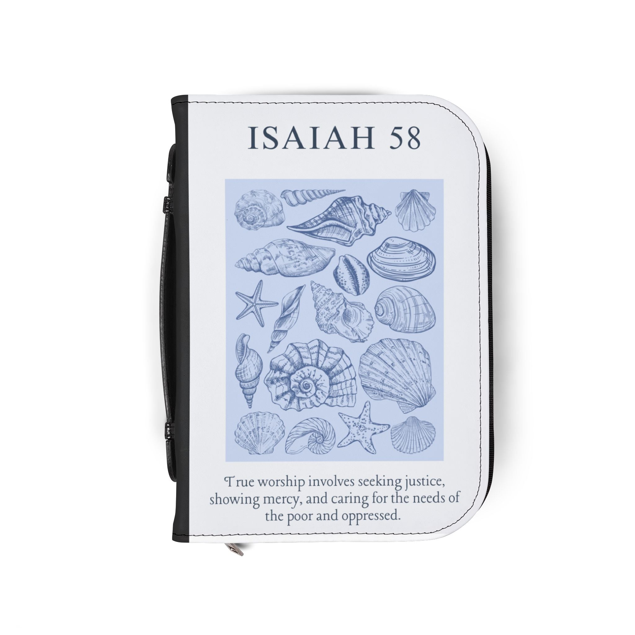 ISAIAH 58 Bible Cover with Floral Cross Design.