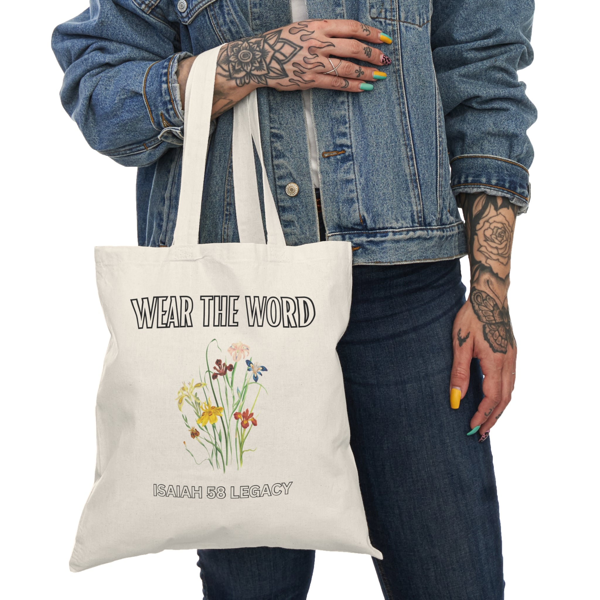 WEAR THE WORD. Natural Tote Bag