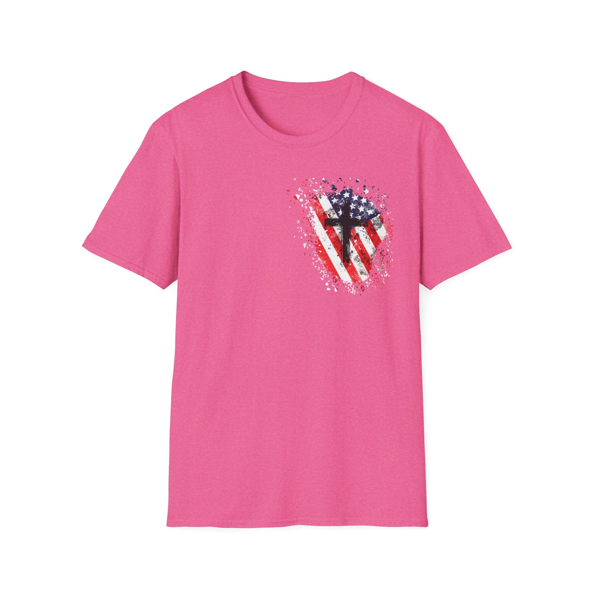 USA Flag+Cross T-shirt