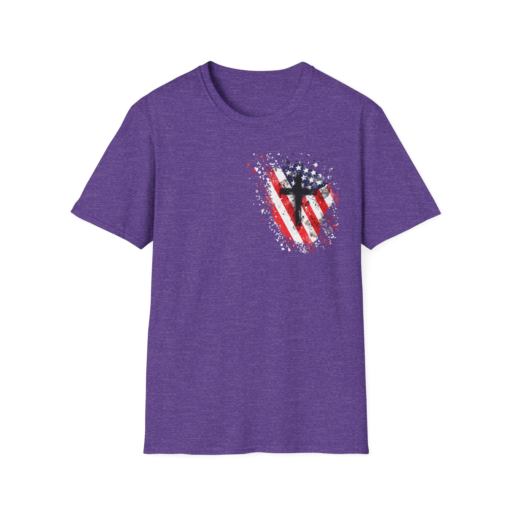 USA Flag+Cross T-shirt