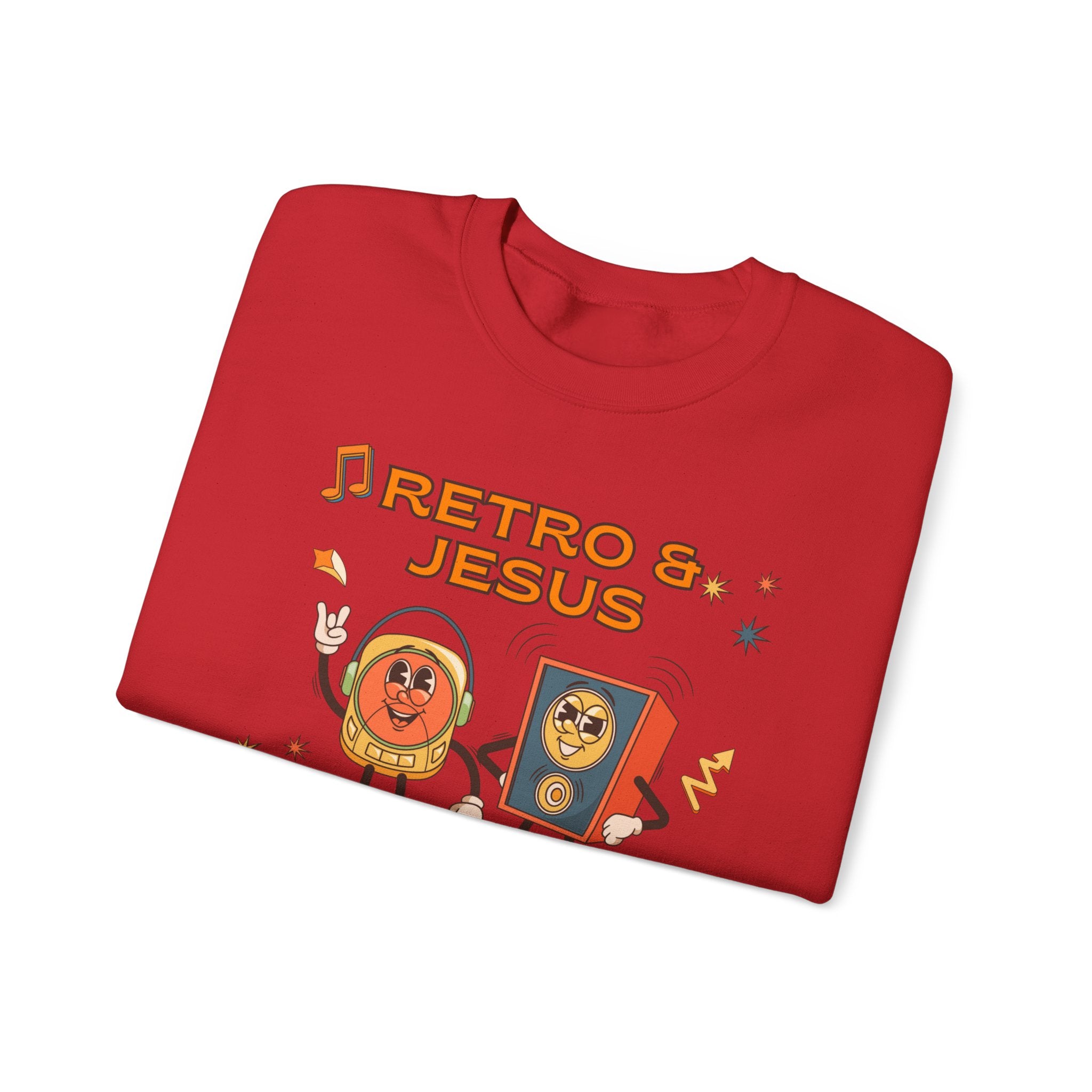 Retro Jesus. Crewneck Sweatshirt