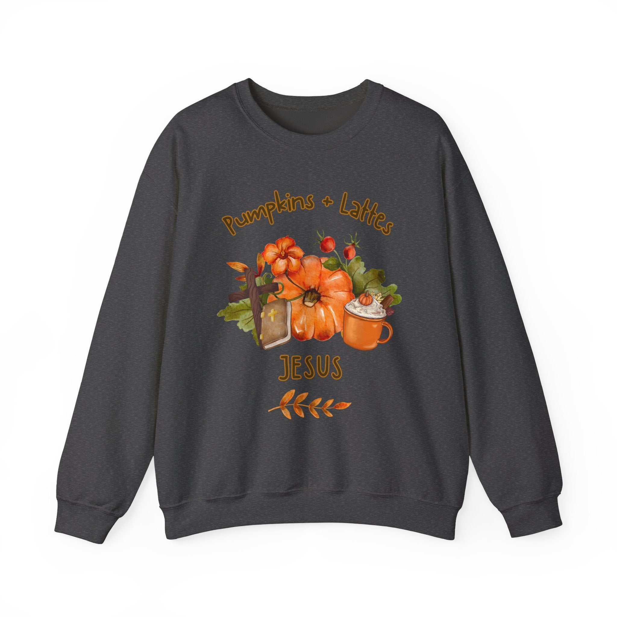Pumpkins. Lattes. Jesus. Crewneck Sweatshirt