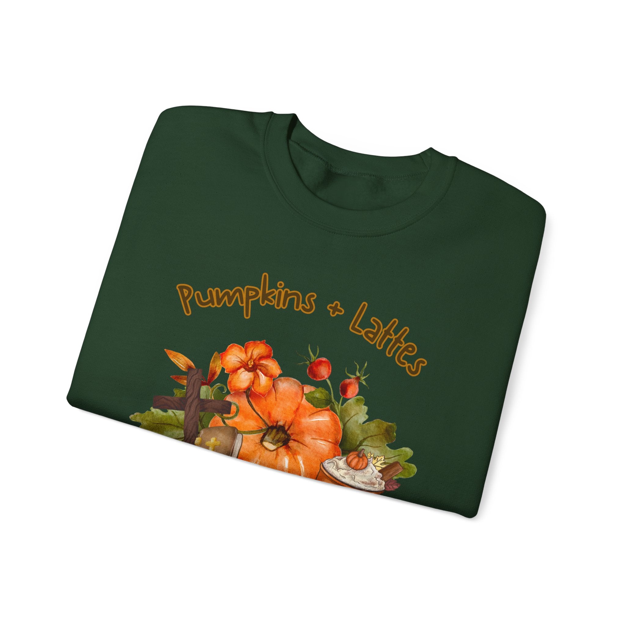 Pumpkins. Lattes. Jesus. Crewneck Sweatshirt