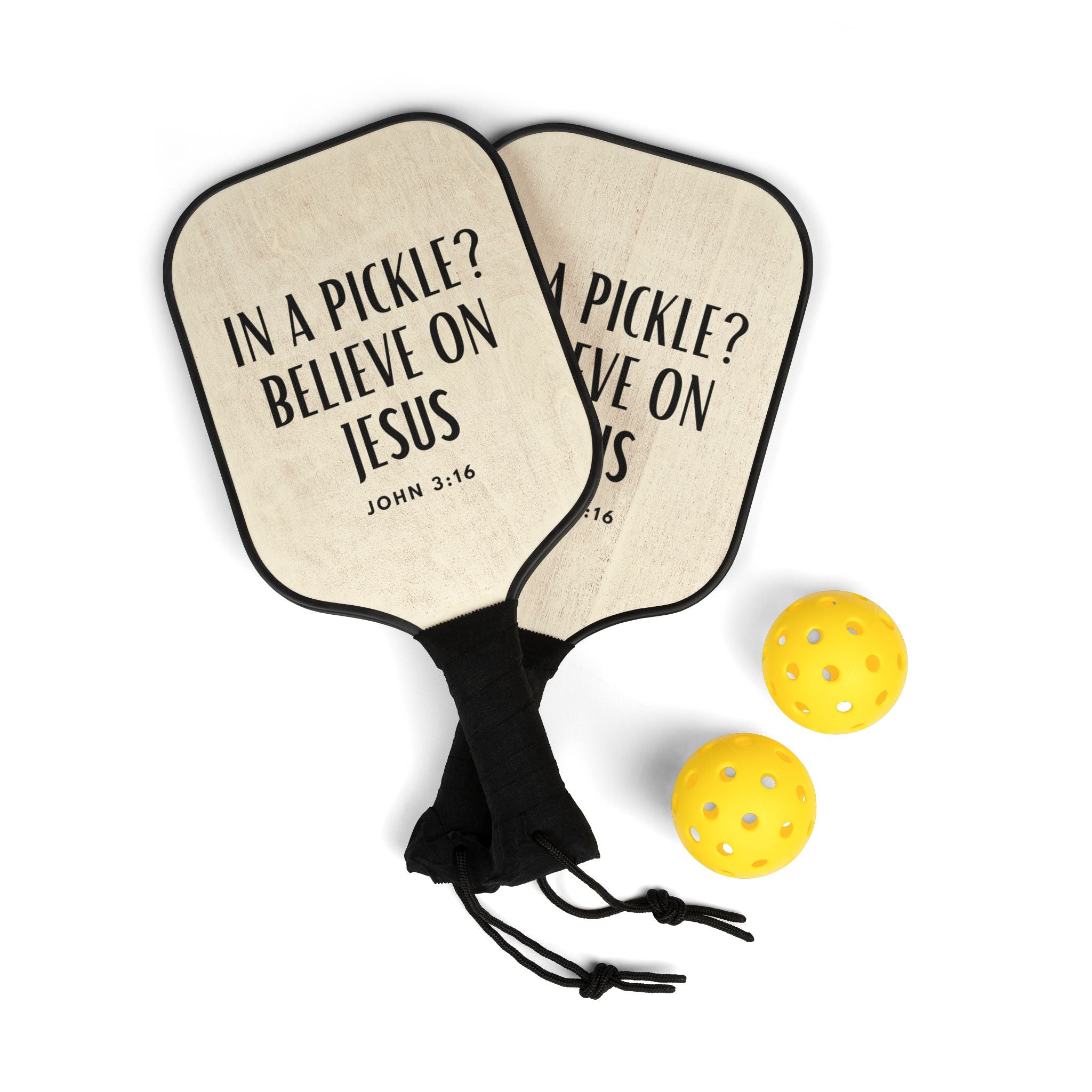 In A Pickle? Christian Pickleball Paddle Set.
