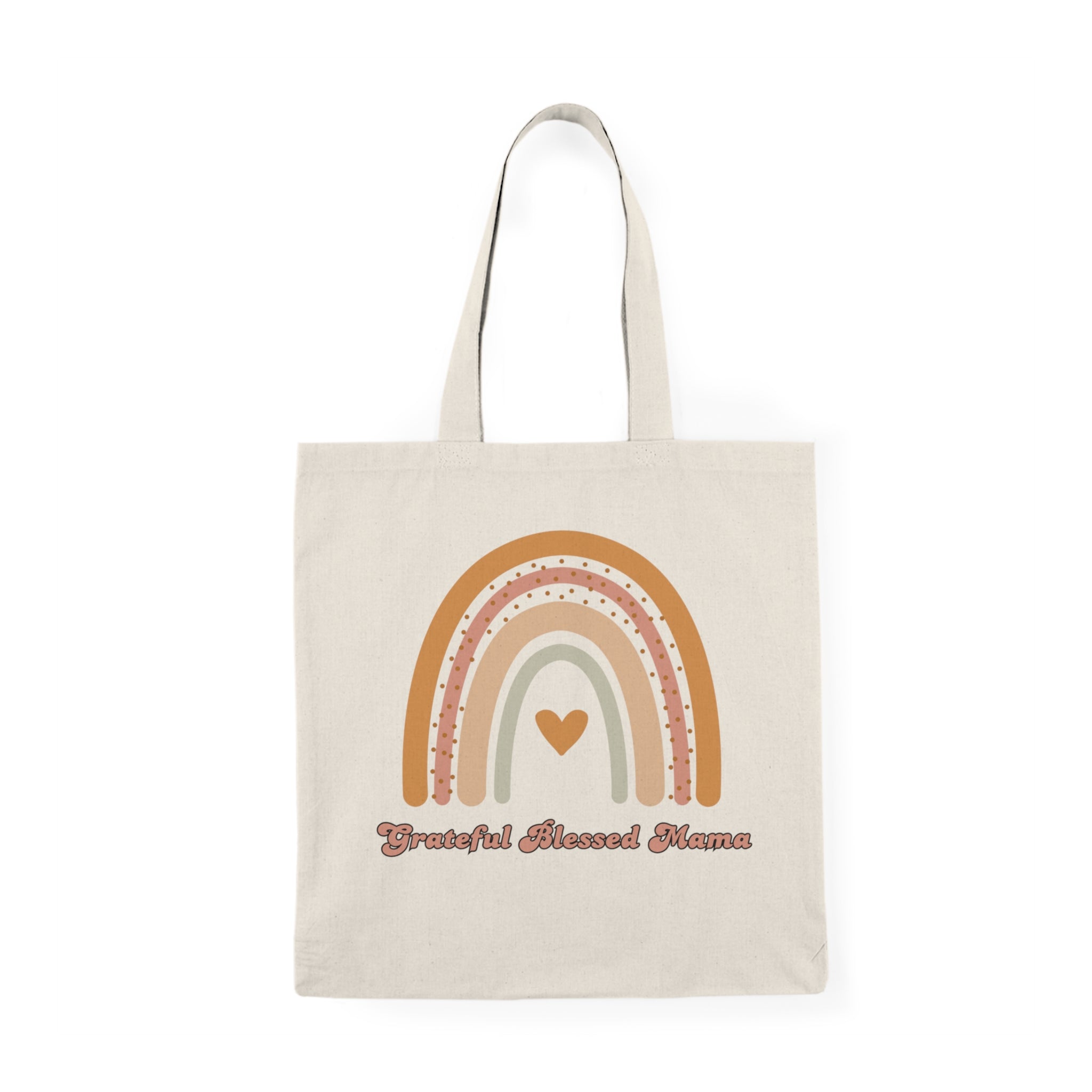 Grateful Blessed Mama Natural Tote Bag